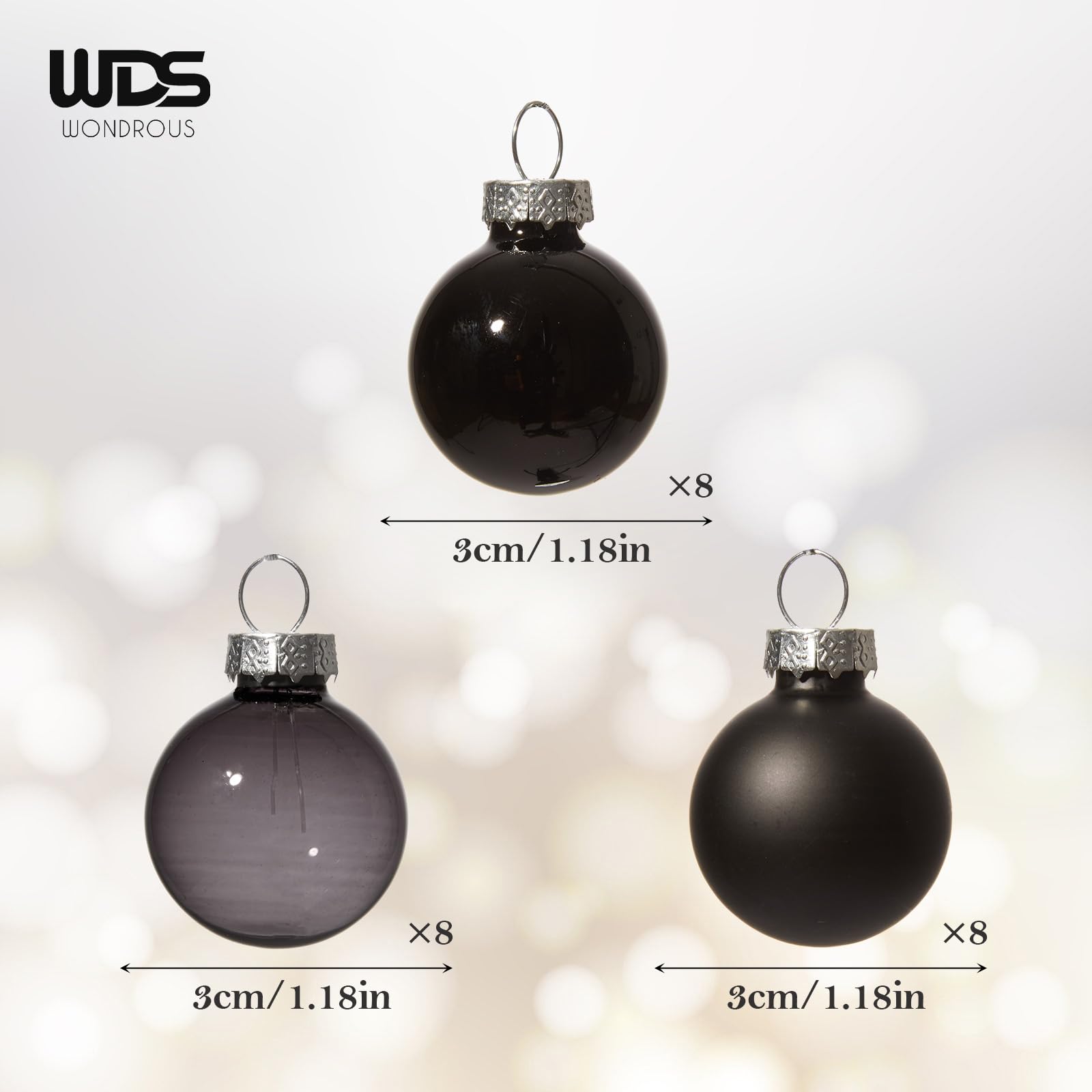Amazon｜WDS WONDROUS クリスマスボールオーナメント 24個セット