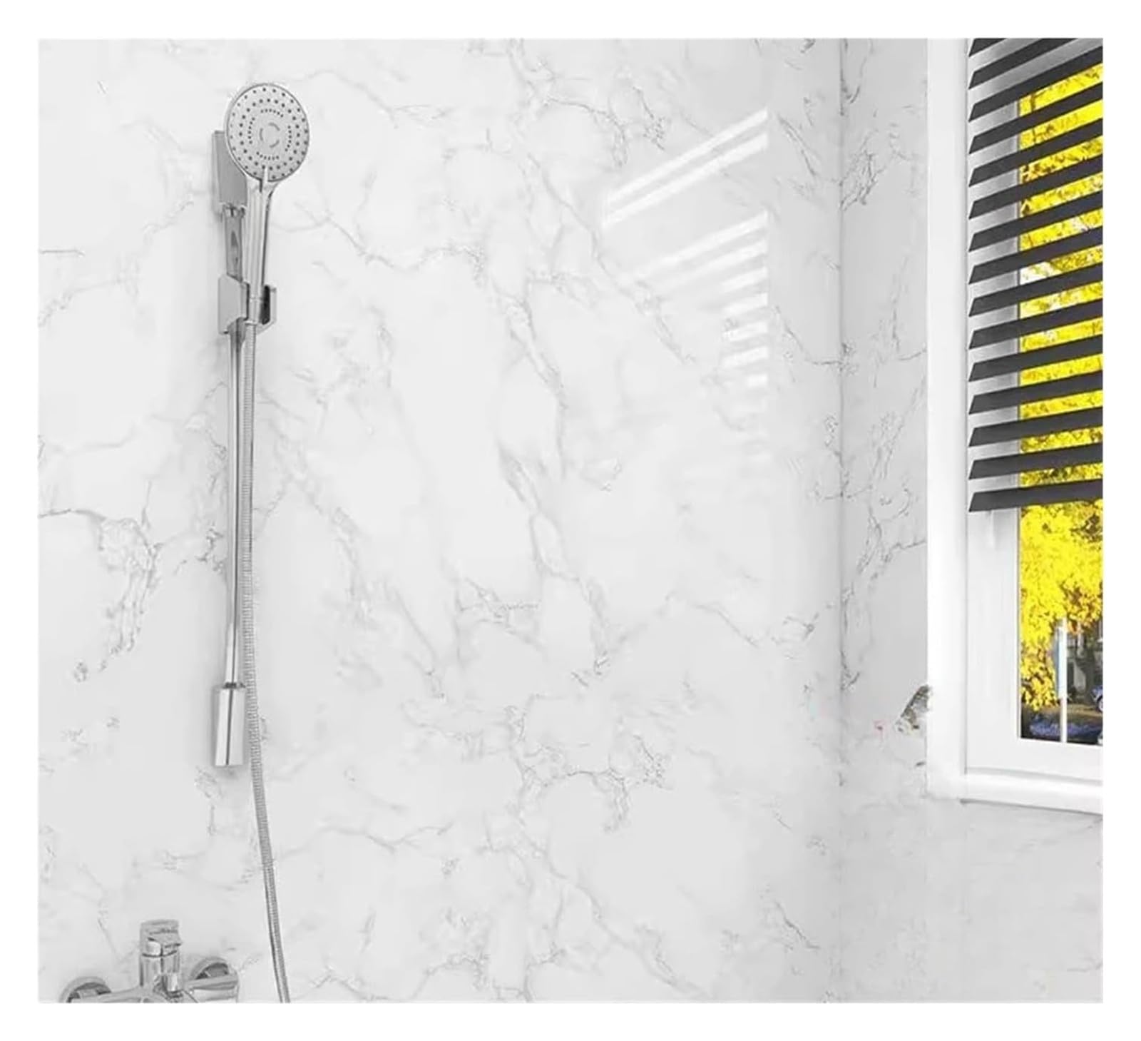Pegatinas autoadhesivas de mármol lavables para azulejos de cocina y baño 8