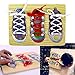 DIY Shoe Lace Tying Board - Learn to Tie Your Shoe Laces Wooden Puzzle Peg Board for Kids Ages 3 and Up | Shoe Lace Training Learning Activity Set