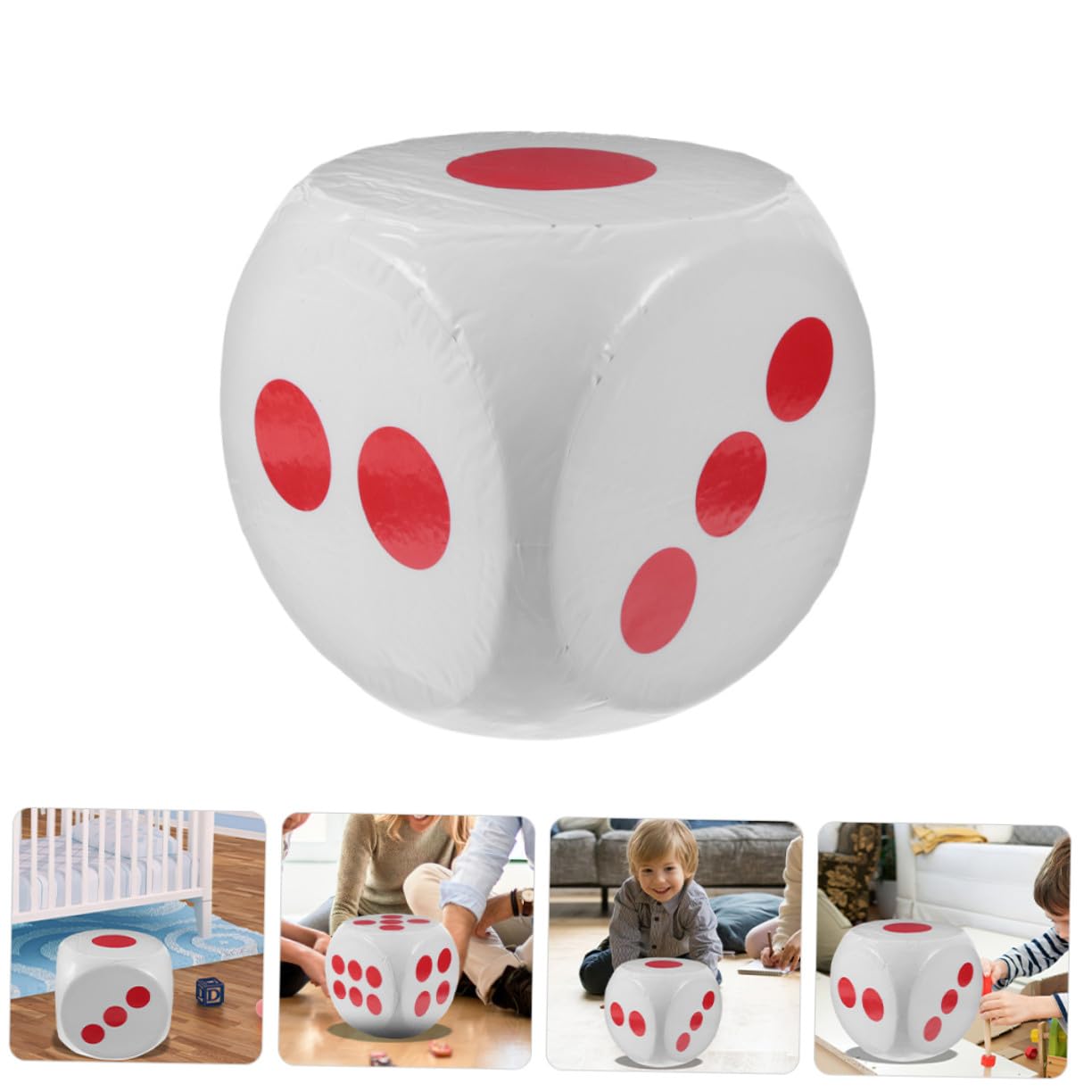 UKCOCO Dados de Espuma Jumbo Blancos Seis Caras Portátiles de Gran Tamaño para Juegos de Fiesta y Habilidades Matemáticas para Niños y Adultos