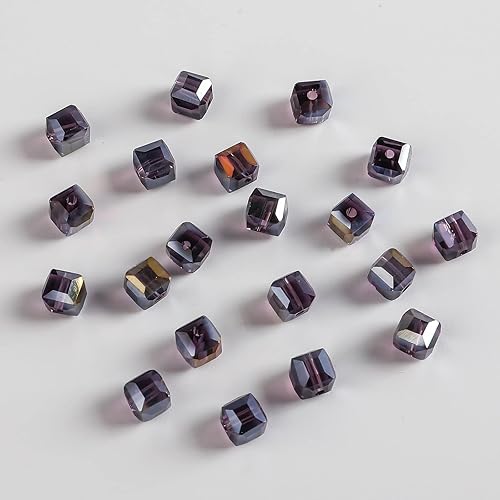 Miniatura 6 de Novborcz 6mm Cube Gold Champagne AB for Jewelry Making 280pcs Faceted Shape Crystal Spacer Beads Assortments Supplies Accessories for Bracelet