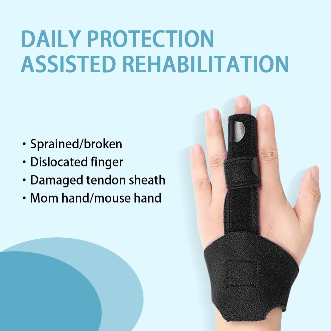 Pnrskter 5 Pezzi Tutore Dito, Tutore Dito a Scatto, Stecca Dito Mano Regolabile, Supporto di Mano Splint Dito per Allevia il Dolore, Tendinite, Artrite, Sloga Guida per le dita