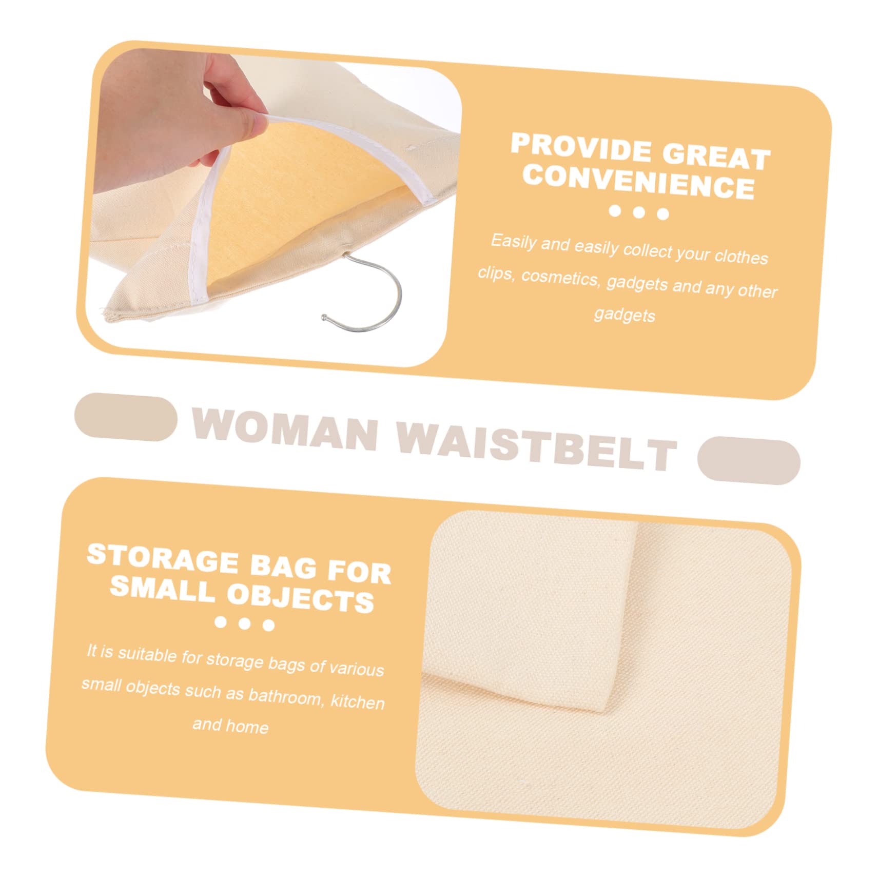 HOOTNEE 1Pc Door Back Storage Bag Hanging Pouch for Organizing Clothes Clips Gadgets More for Dormitory Home and Office Use Sturdy with Hook