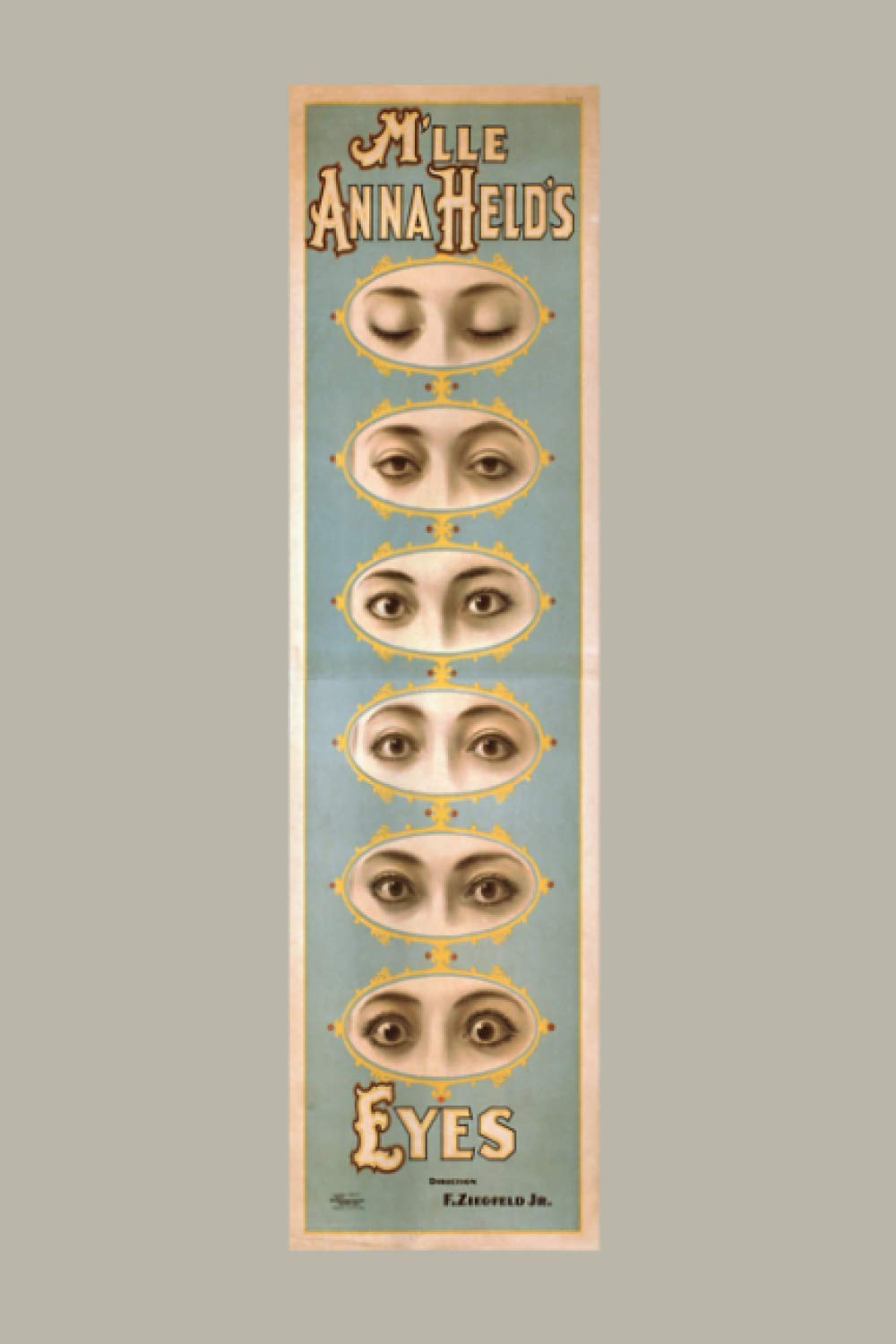 Anna Held Eyes 1898 Poster: Notebook Planner - 6x9 inch Daily Planner Journal, To Do List Notebook, Daily Organizer, 114 Pages