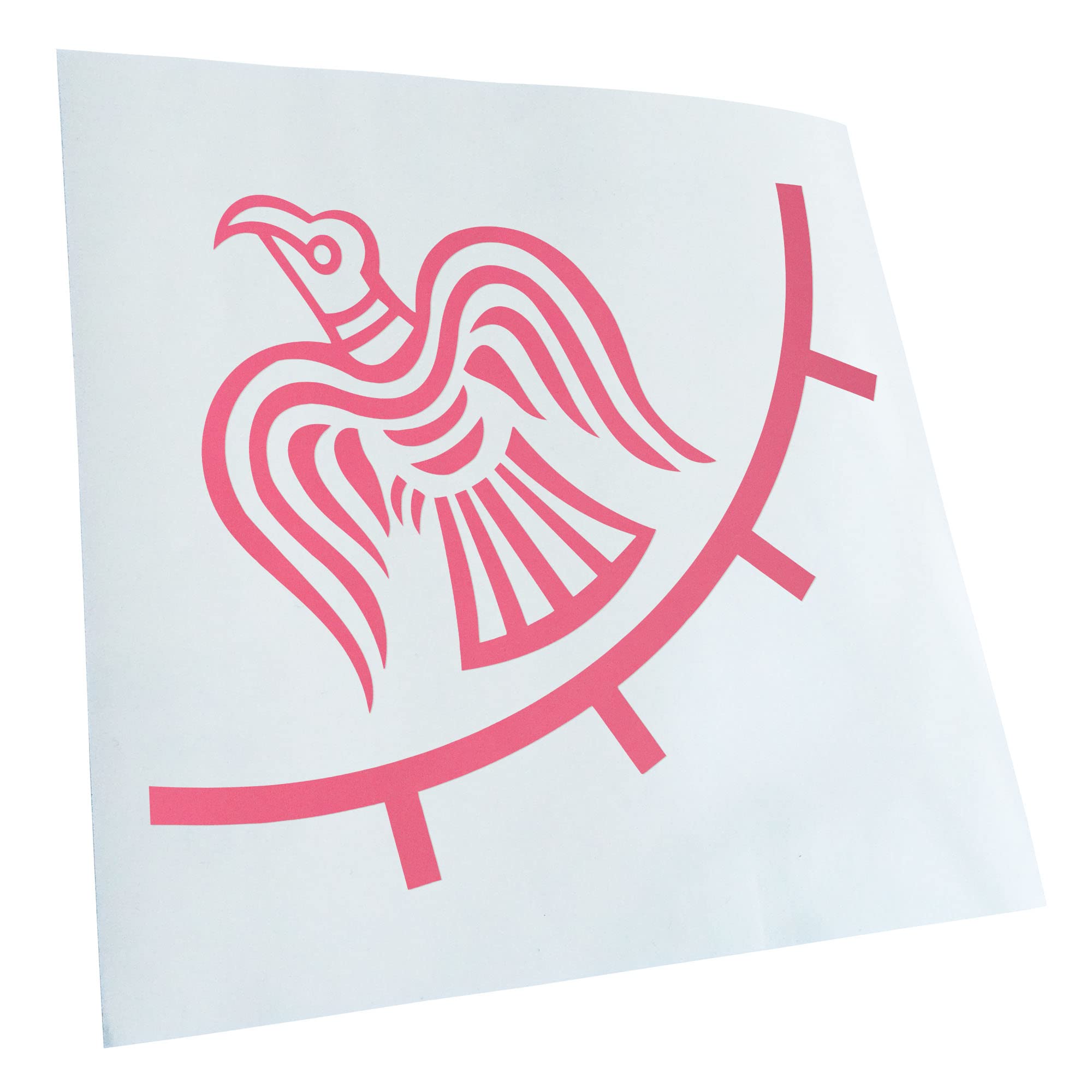 Kiwistar - Car Sticker - Light Pink - 11.5 x 10 cm Odin Raven Banner - Viking - Rear Window Car Sticker Weatherproof for Car Truck Moped Truck - Sticker Exterior Self-Adhesive Tuning Accessories for