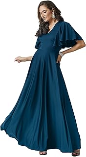Womens Long Elegant Bridesmaid Evening Cocktail Modest Maxi Dress - Buy now