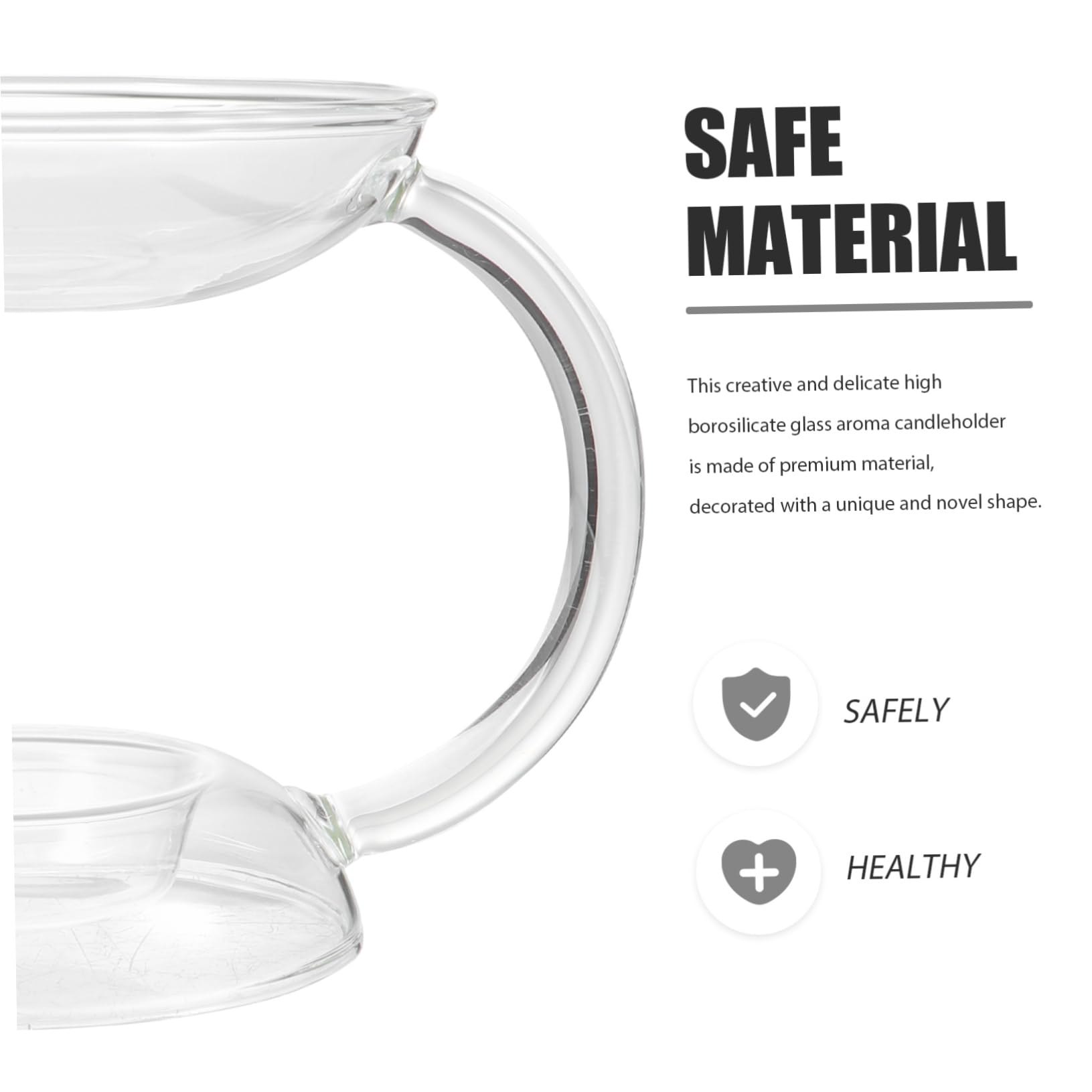 Duftkerzenhalter aus Hochborosilikatglas 1 Stück für Zuhause | Glas mit Kerzenhalter, Hitzebeständiger Aroma Kerzenständer, Basteldekoration für Hochzeit und Verlobung