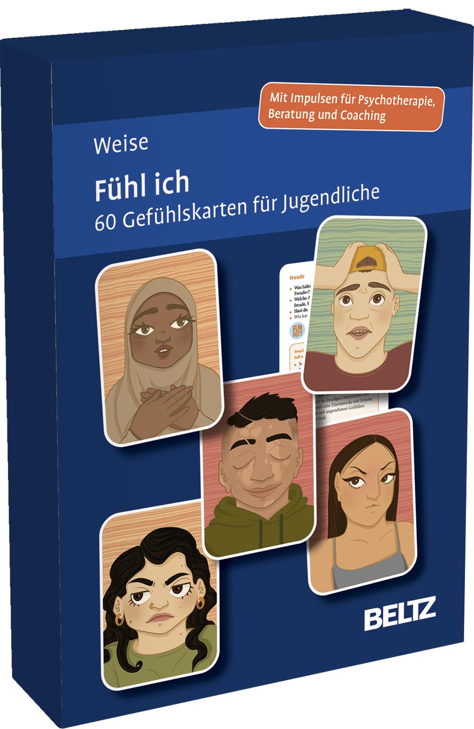 Fühl ich: 60 Gefühlskarten für Jugendliche. Mit Impulsen für Psychotherapie, Pädagogik und Soziale Arbeit. Mit 16-seitigem Booklet in stabiler Box. Kartenformat 9,8 x 14,3 cm (Beltz Therapiekarten)