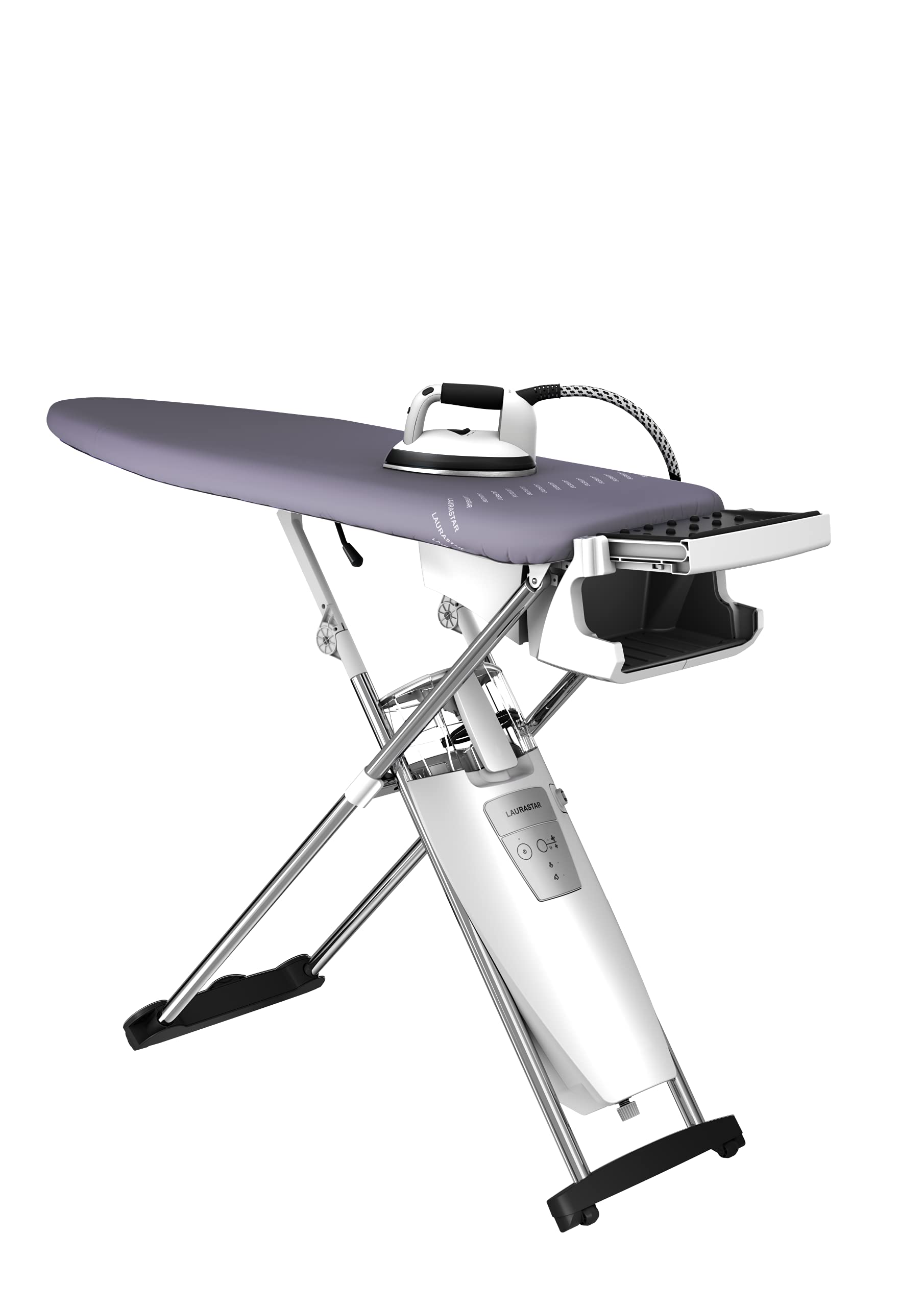 Laurastar Housse Mycover Orchid Hush, Housse pour Table à Repasser, 131cm x 55cm, 100% Coton, Elastique de Serrage, Conçue pour Les Systèmes Laurastar, Montage Rapide, Lavable en Machine