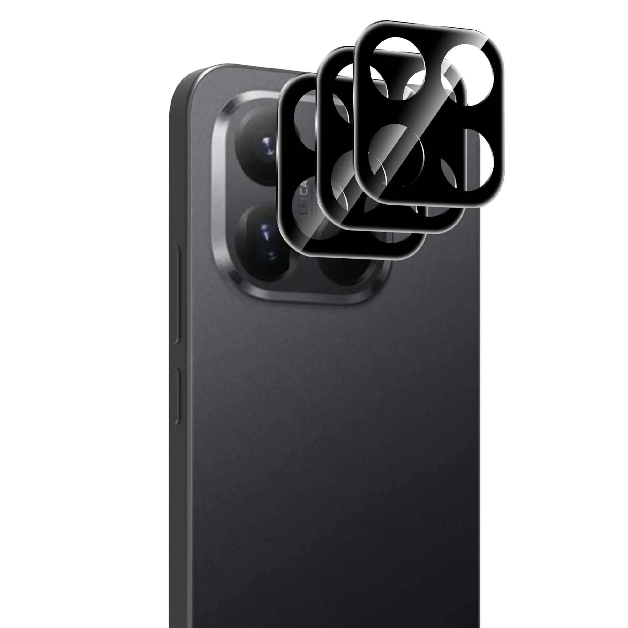 3 Protections Verre Trempé Pour Caméra Xiaomi 15T/15T Pro - Diamant étincelant, Dureté 9H, HD Clair - Anti-rayures Et Empreintes
