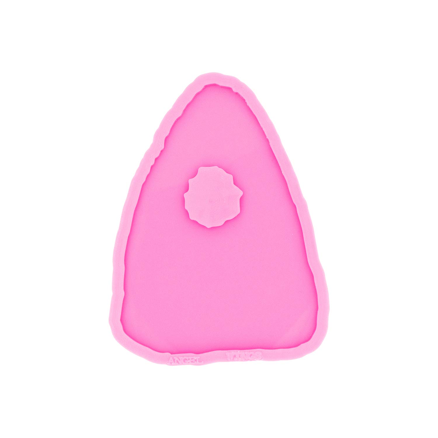 Super Glossy Silicone Coaster Molds Irregular Triangle Resin Coaster Silicone Mold Coaster Epoxy Resin Molds for Making Agate Coasters DIY Hollow Silicone Coaster Mold Craft Home Decoration