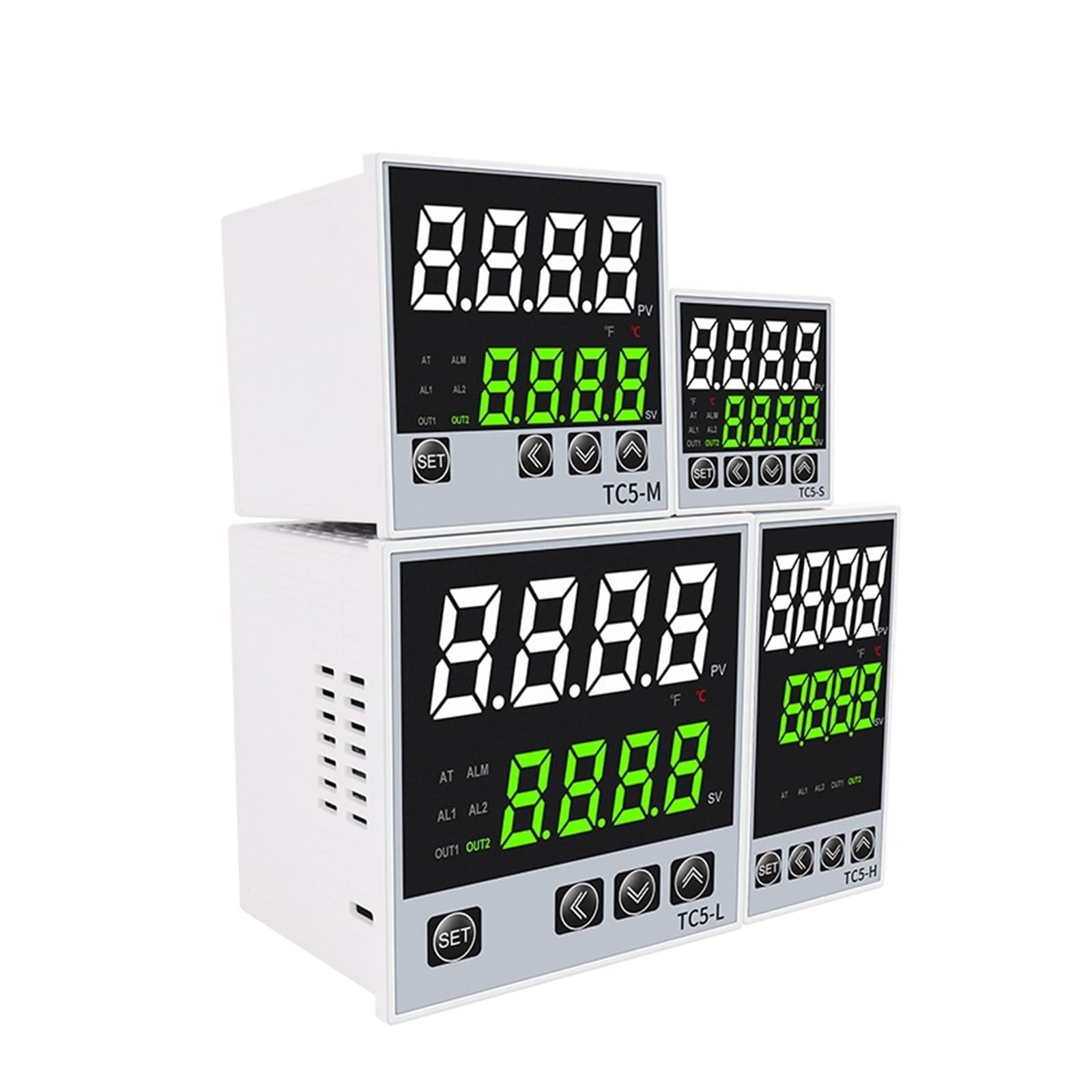 220V AC Thermostat TC5S TC5H TC5L TC5M RTD TC Universal Input SSR Relay Dual Output PID Temperature Controller With Transformer(TC5-L 96x96mm)