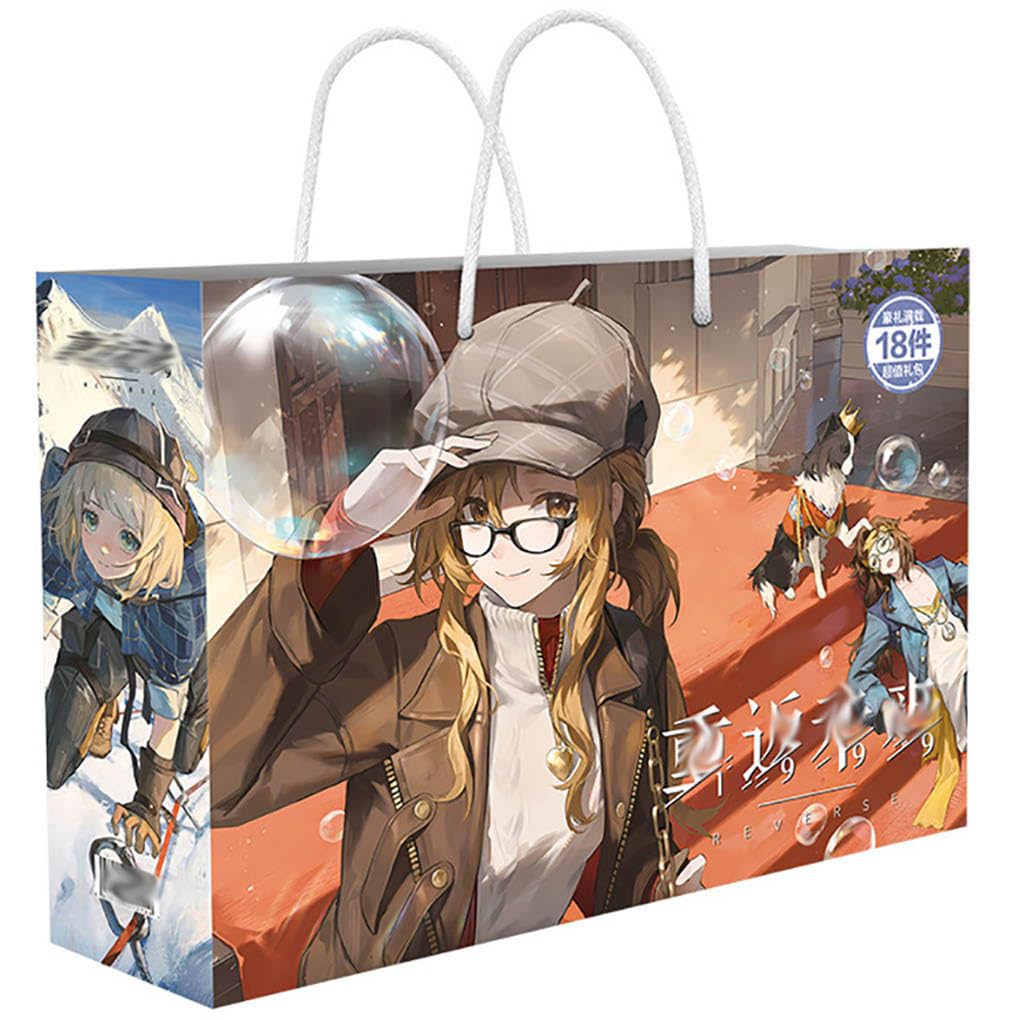 18 Revers 1999 Lucky Bag Decor | Game Figure Acrylic Stand, Stickers, Cards, Bracelet, Curriculum, Poster, Badges, Bookmark | Revers 1999 Merch Box Set