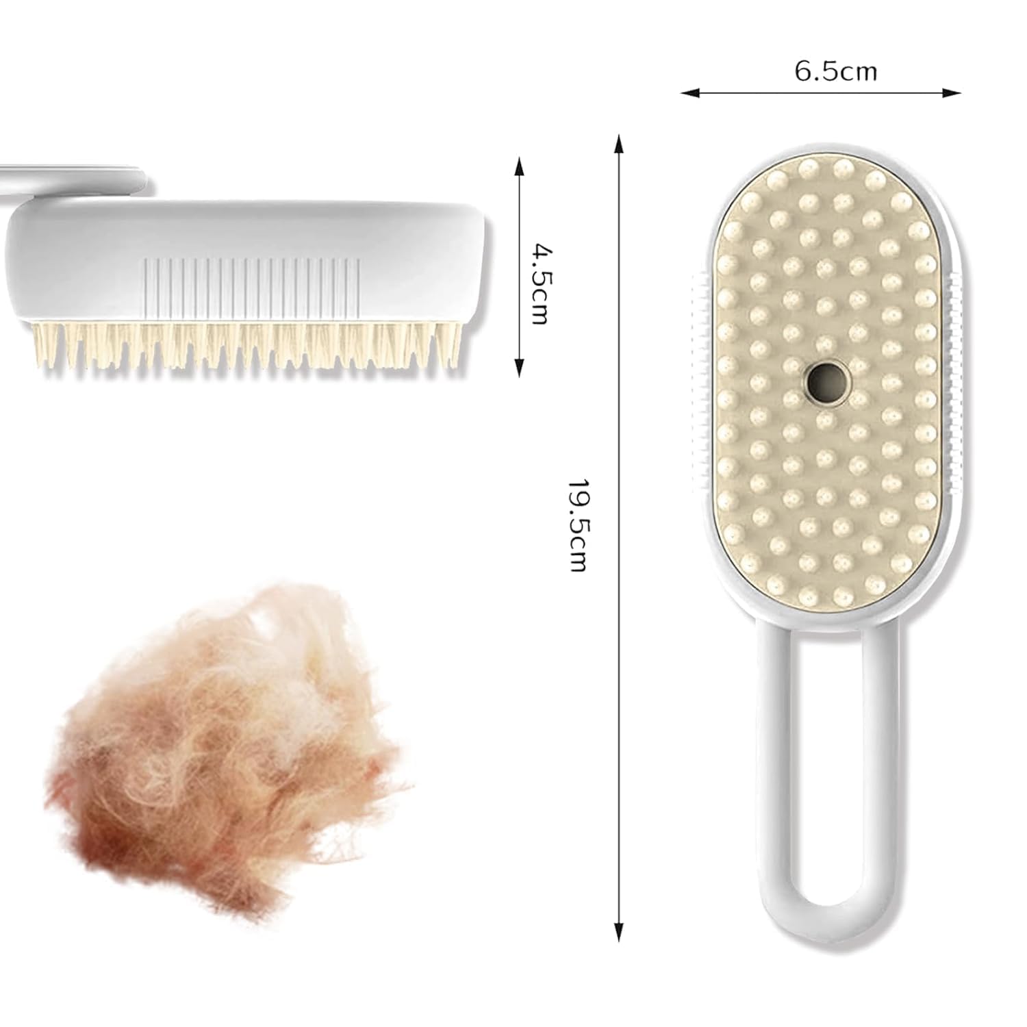 EXOFLY Steam Brush for Dog Cat Steam Brush 3 in 1 Water Brush for Dogs Silicone Massage Dog Comb Electric Multifunctional Water Brush Spa for Dogs USB Rechargeable Steamy Brush for Pet (Model 8) 1