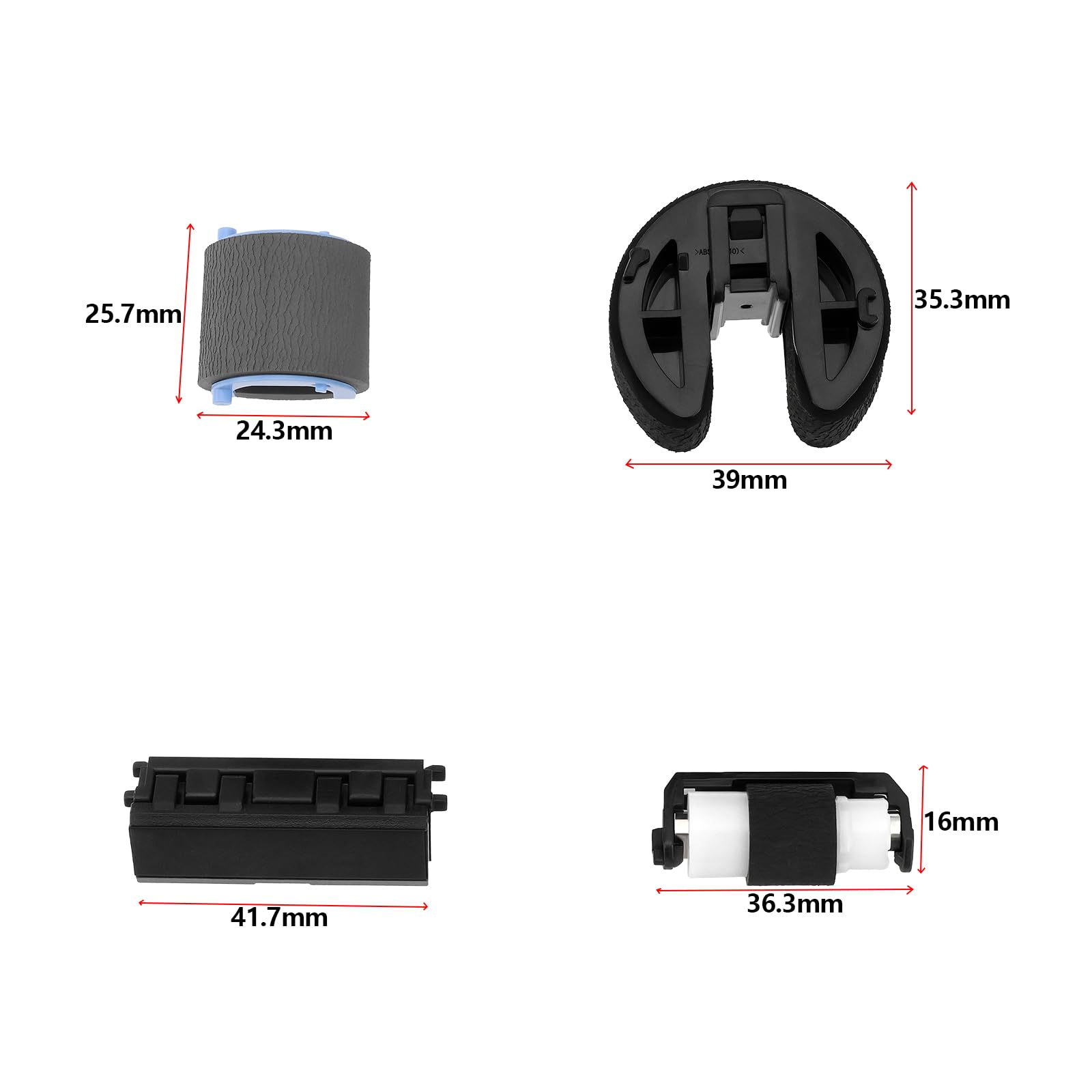 EMSea 1 Set Di Rulli Di Alimentazione E Rulli Di Prelievo Carta Compatibile Con HP CM2320fxi CM2320n CM2320nf CP2025 CP2025dn CP2025n CP2025x