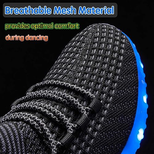 Image of Light Up Shoes for Women Men, Unisex USB Charging LED Shoes Adult Halloween Mesh Upper Glowing Luminous Trainers Dancing Flashing Sneakers