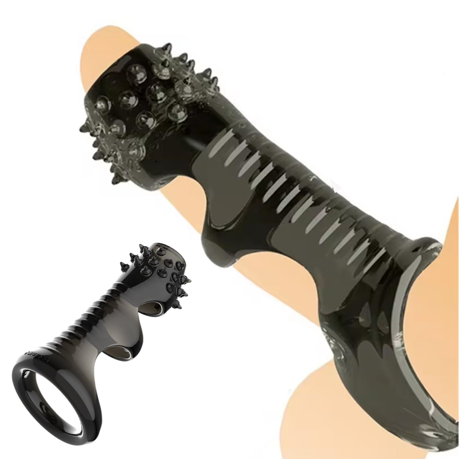 Penis Sleeve Male Sex Toys for Men Reusable Penis Extension Cock Sleeve with Ball Stretcher Super Stretchy Penis
