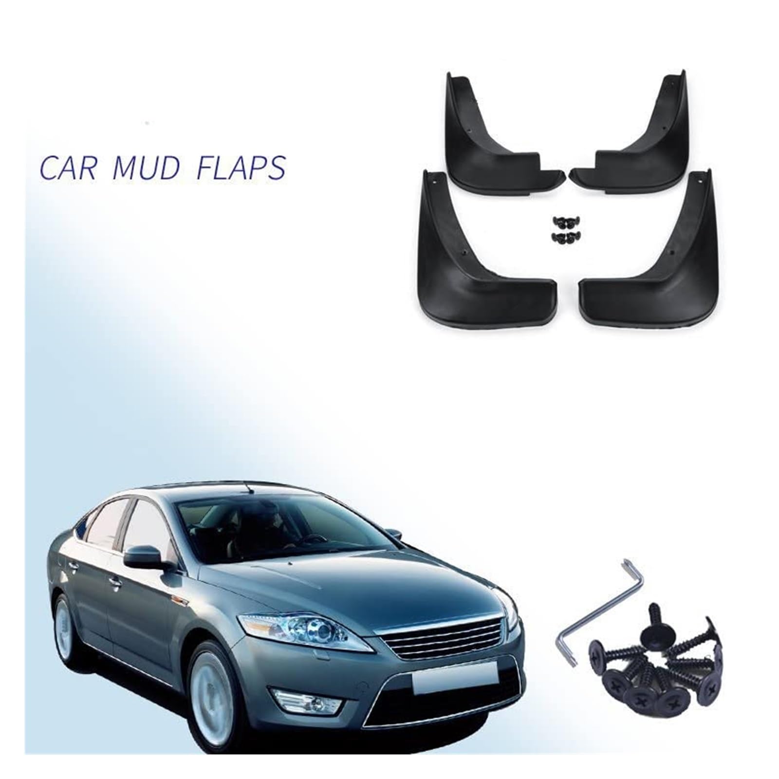 Parafanghi Universali Auto Parafanghi Compatibile con Ford Per Mondeo 4 pezzi 2007-2012