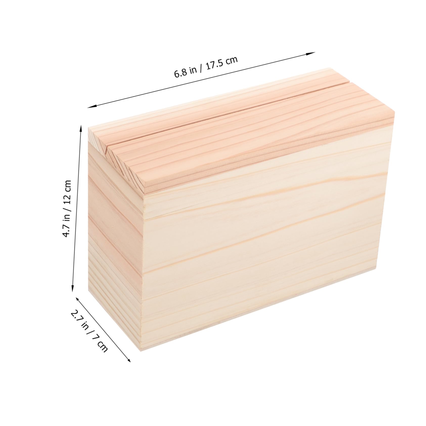 Levemolo Wooden Recipe Holder Box Compact Storage Organizer for Tickets and Recipes Multi Functional Wooden Box for Home Kitchen and Office Delicate Design with Smooth Finish