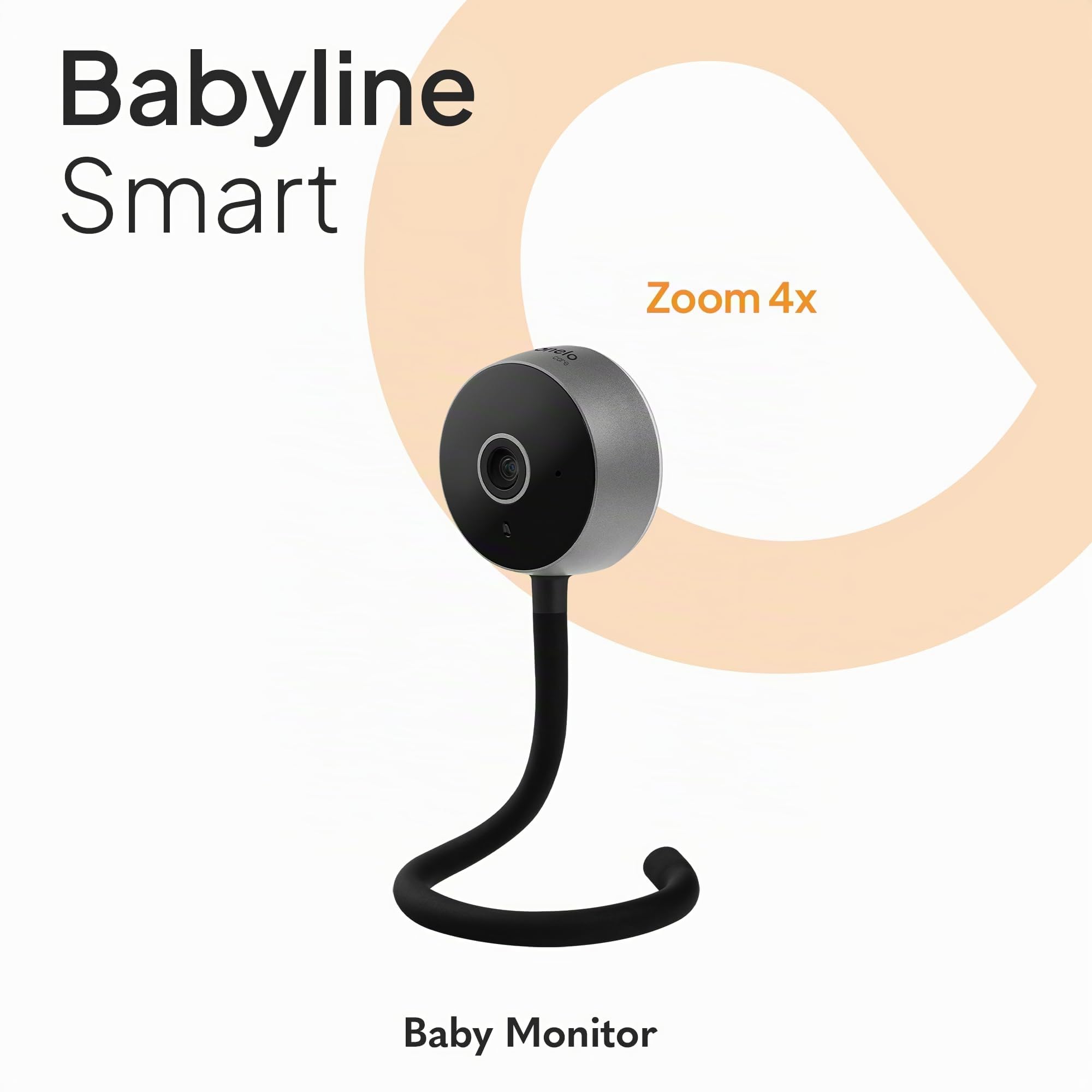 Lionelo Care Babyline Smart Smart, Baby Monitor, Baby Camera Wi-Fi, Applicazione mobile, Rilevazione di movimento e rumore, Visibilità al buio