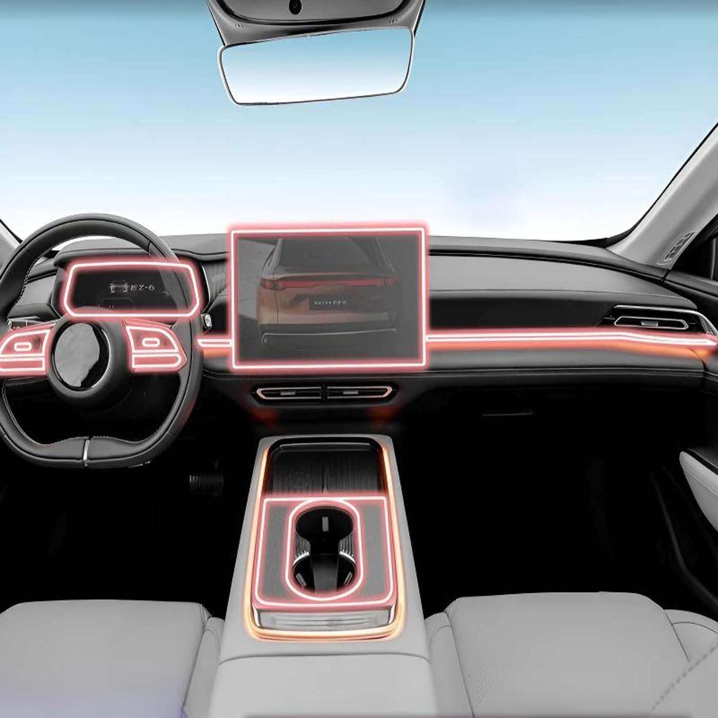 Dashboard Multimedia Navigation Transparent Protection, for Mazda EZ6 2024-2025 Film Anti-ScratchDashboard Multimedia Navigation Transparent Protection, for Mazda EZ6 2024-2025 Film Anti-Scratch