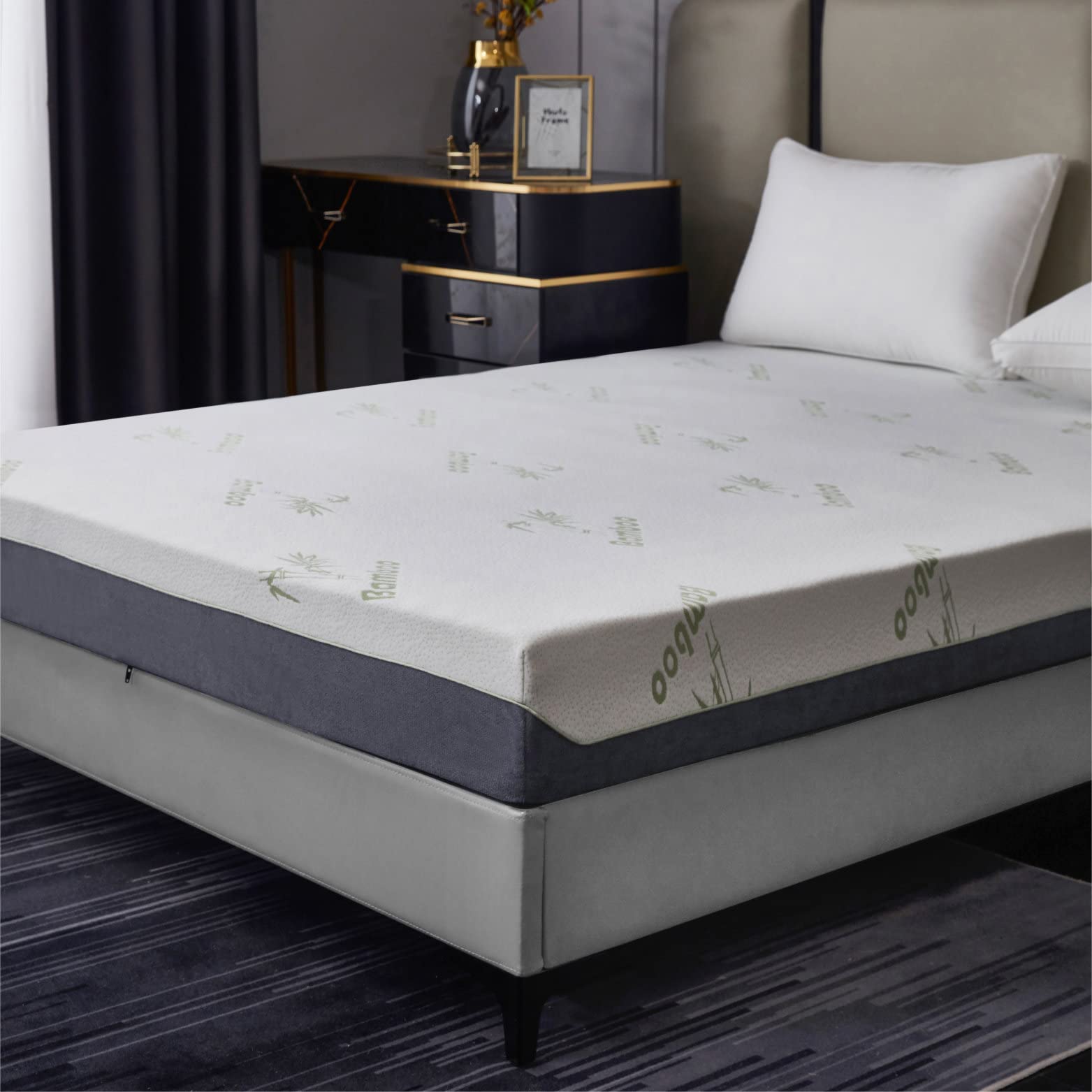 7 INCH Memory Foam Mattress Medium Firm Breathable Mattress with Soft Fabric Durable 18Cm Thickness Bed Mattress, Bamboo Anti-Allergy & Skin-Friendly Removable Knitted Cover (Small Double (4FT))