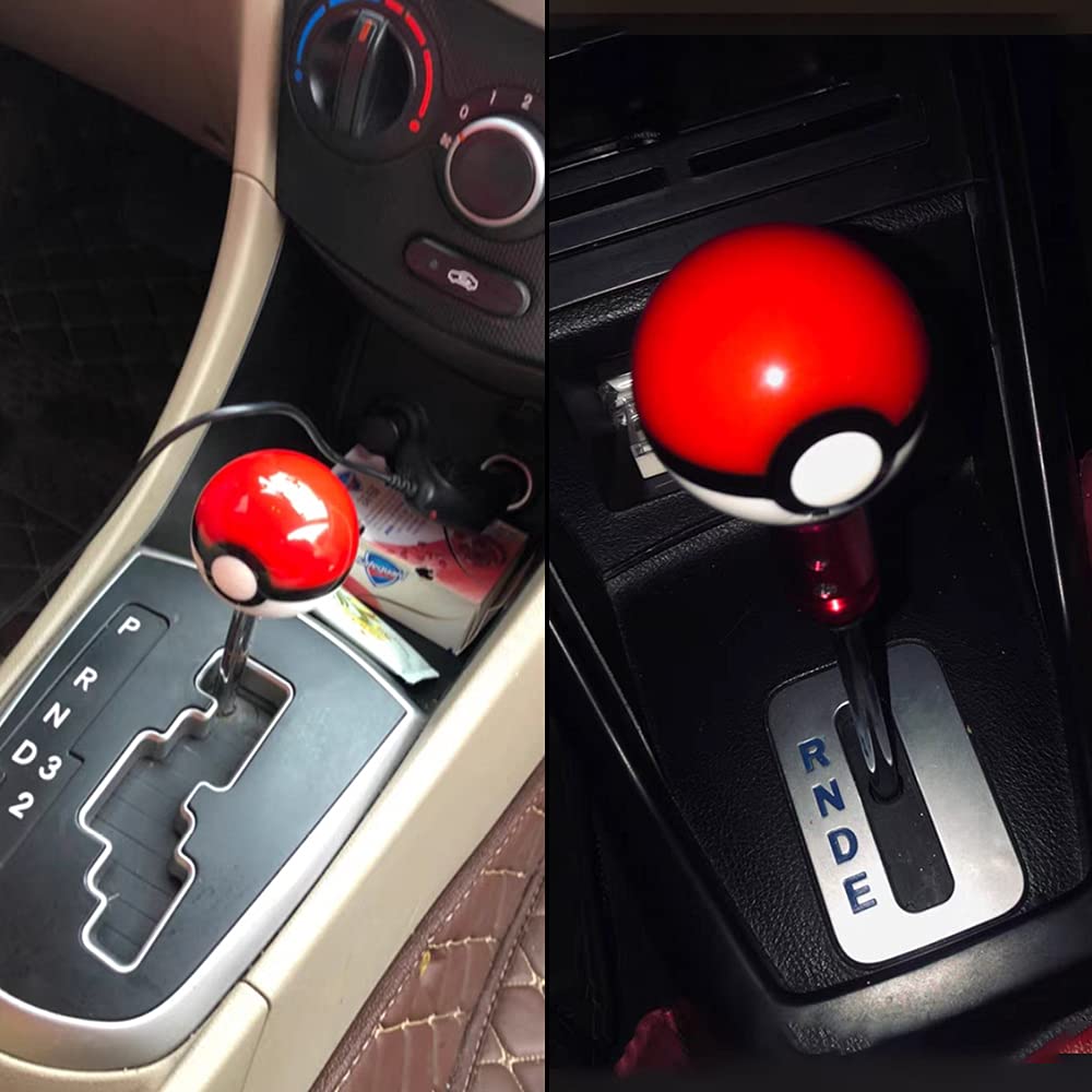 WENJTP Universal Pokeball Pikachu Poke Ball Manual Gear Shift Shifter