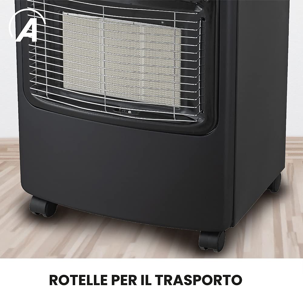 ARDES - AR382 BOXER Stufa a Gas con Bombola GPL a Infrarossi 3 Potenze - Stufa con Vano Porta Bombola, Dispositivo di Sicurezza, Controllo Fiamma e Livello Ossigeno + Kit Montaggio