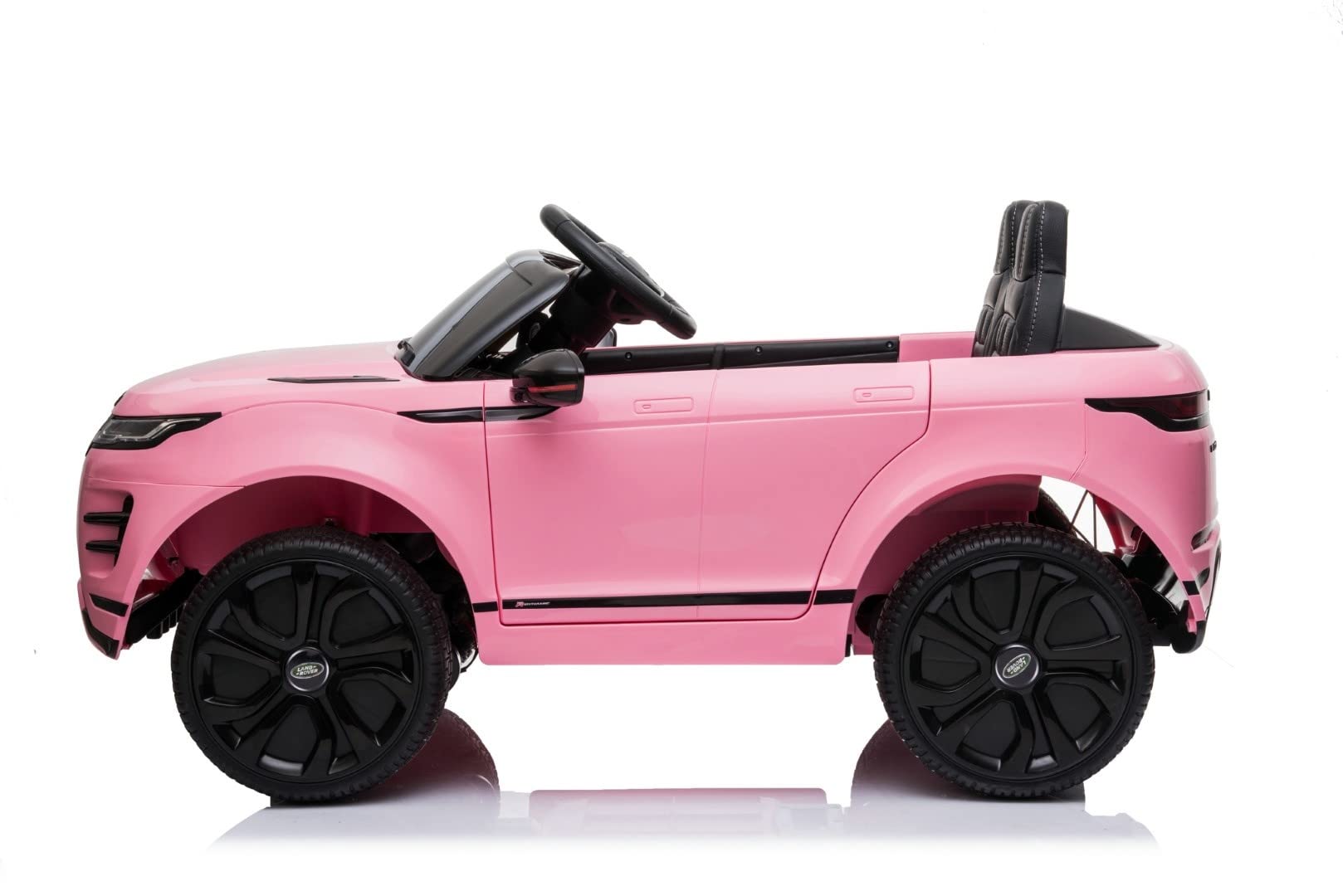 FINOOS Range Rover Evoque Coche eléctrico para niños de 12 v, con Mando a Distancia de 2,4 GHz, 2 Motores de 12 V y 35 W, de 1 a 4 años (Rosa)