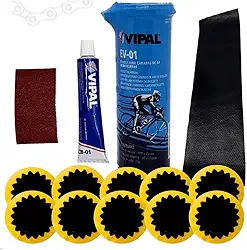 Kit Remendo + 10 Reparos Selante Vipal P/Camara Bike Moto