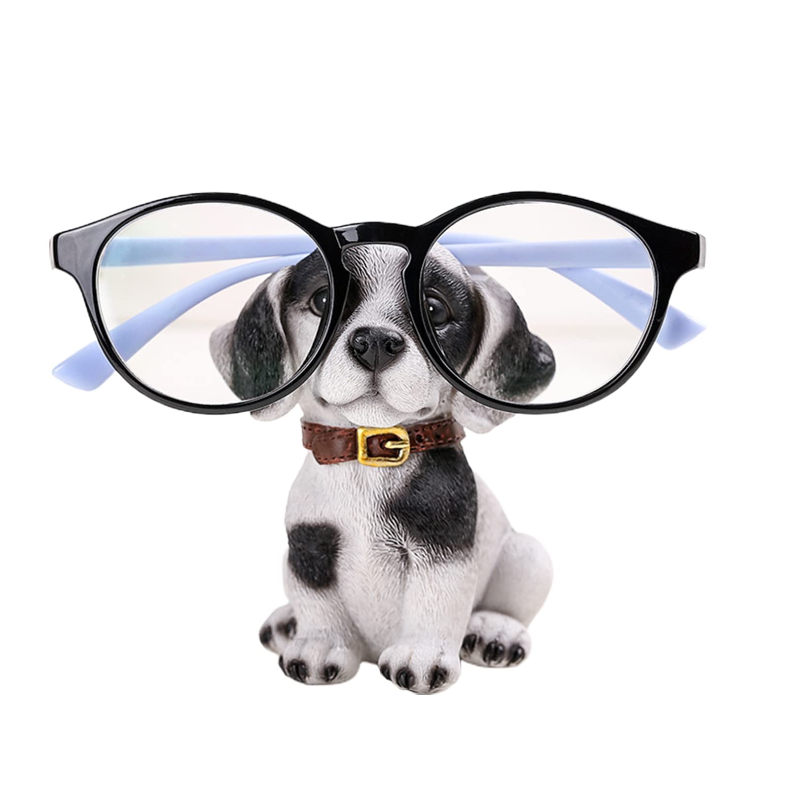 JUKIDS Animal Glasses Holder Stand,Cute Dog Eyeglass Stand Holder Decorative Glasses Stand Sunglasses Display Stand Glasses Accessories for Desktop Decor and Gifts