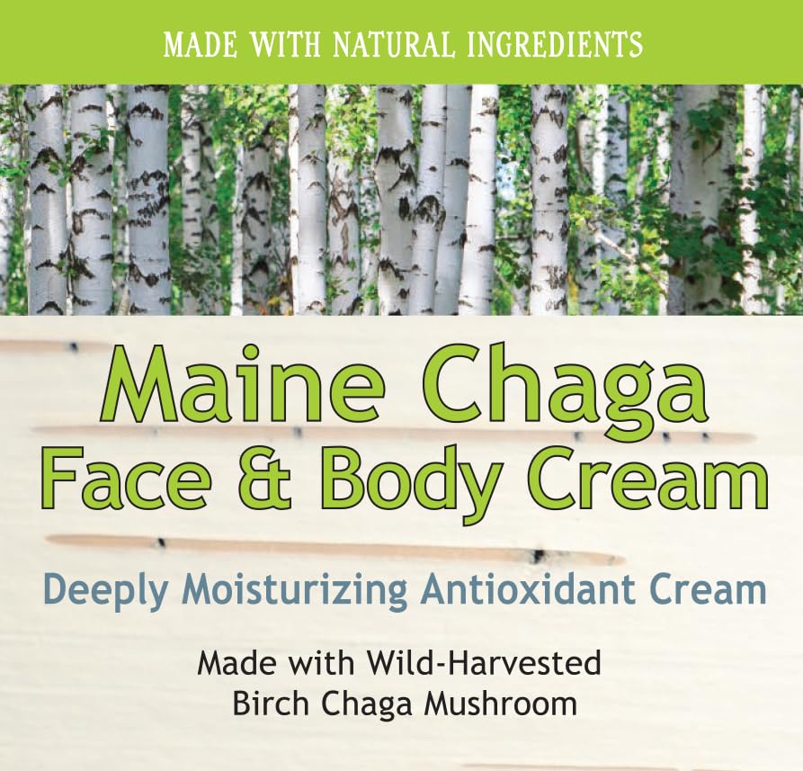 My Berry Maine Chaga Face & Body Cream 4 oz Value Size | Made with Wild Harvested USA Chaga | Natural Ingredients | Lightweight Lotion for the Face Yet Moisturizing for the Whole Body image 5