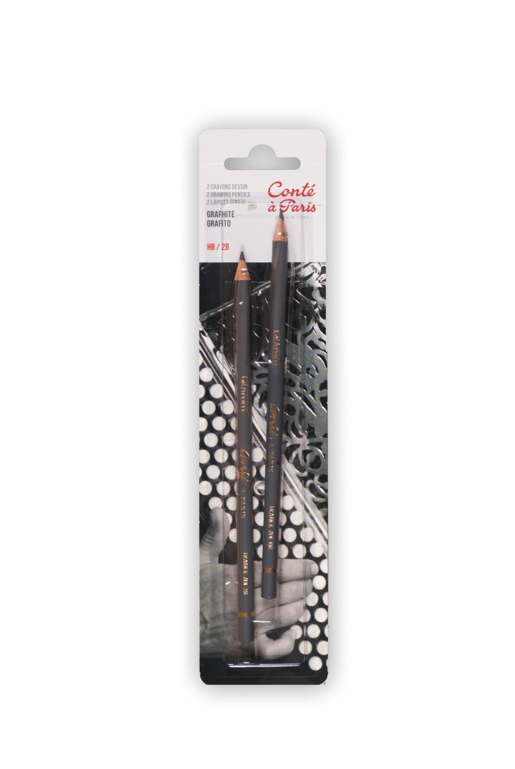 Conté à Paris Graphite HB and 2B Drawing Pencils (Pack of 2)