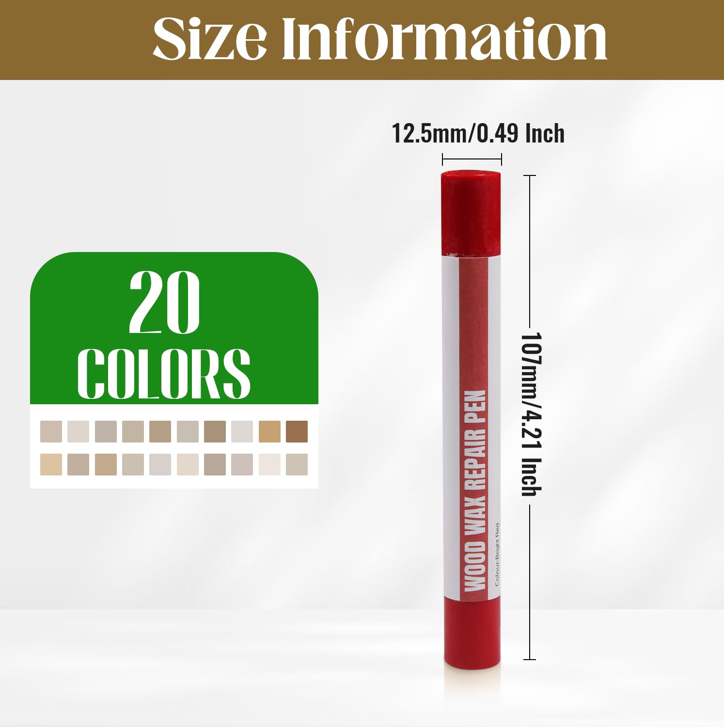 YIEMI Wood Filler Sticks 20 Colors Repair Wax Sticks Kit Furniture Touch Up Crayons for Repairing Scratches Holes Cracks Wood Floor Tables Cabinets Doors Hardwood(Red Series) - Image 2