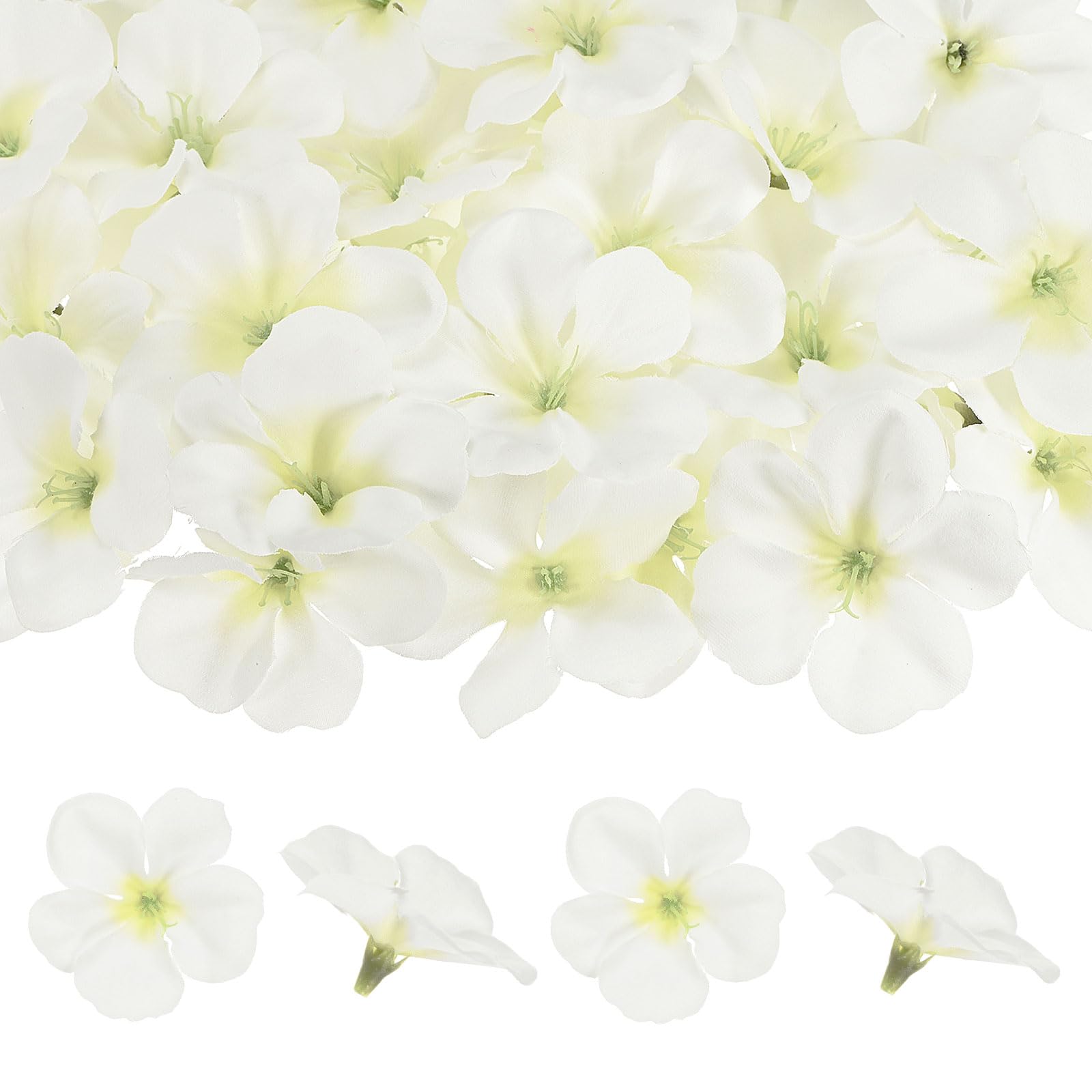 M METERXITY 50-Pack Orchid Flower Heads 2.2"/ 5.5cm, Cream White