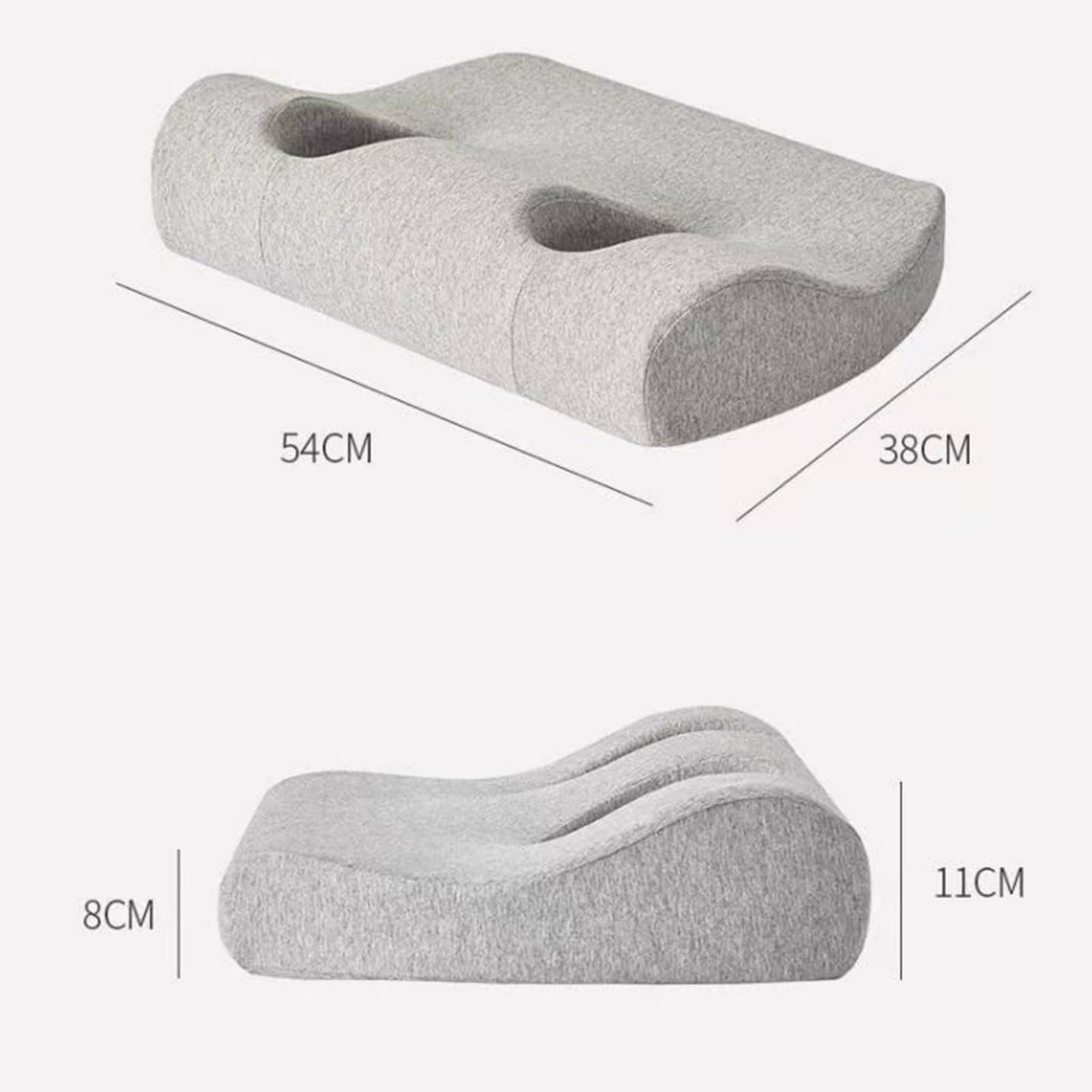 Almohada de Espuma Viscoelástica Almohada para Dormir con Auriculares Cojín Cervical Almohada con Orificio Auricular Orejera para Siesta Material de