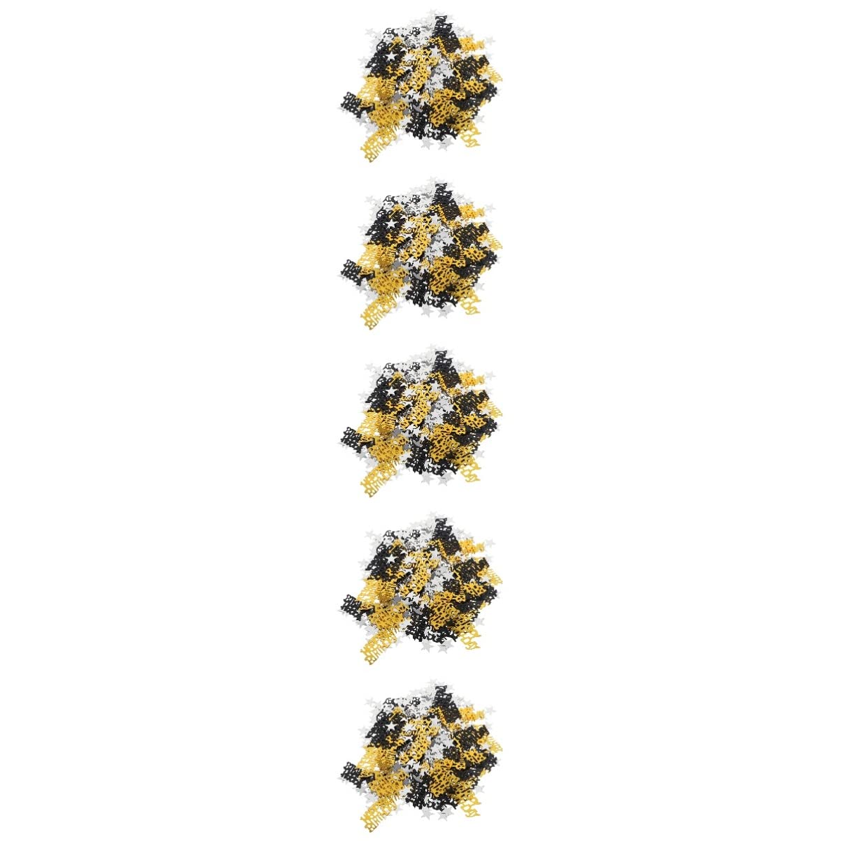 Abaodam 5stücke Happy Birthday Konfetti Schwarz Und Gold Tischdeko Für Geburtstagsfeiern Partydekoration Festliche Für Feierlichkeiten Und Besondere Anlässe