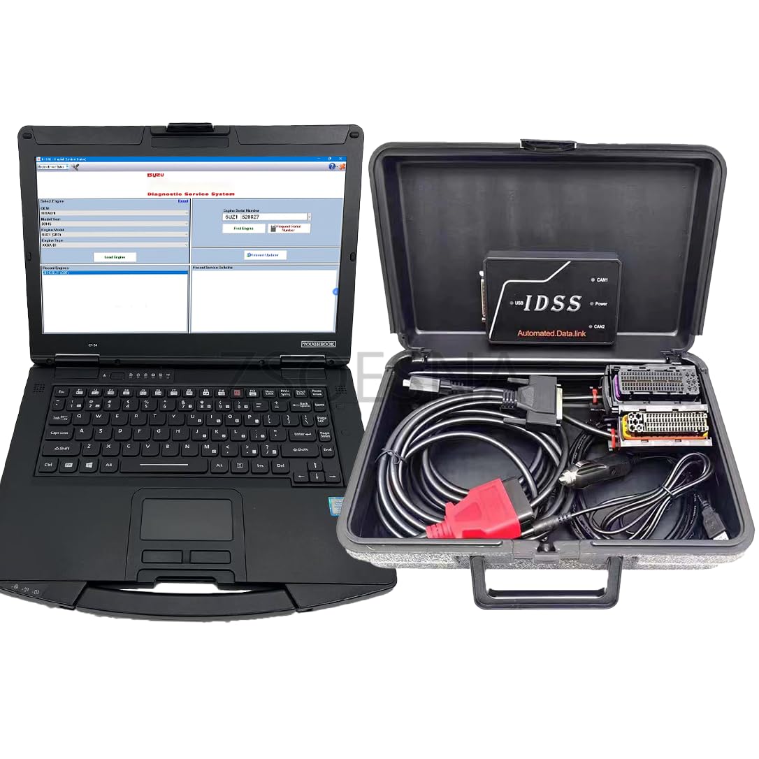 Heavy Duty Truck Scanner for Isuzu Diesel Engine Diagnostic Tool Truck/Excavator Scanner E-IDSS/G-IDSS (E-IDSS Tool with Laptop(CF54))