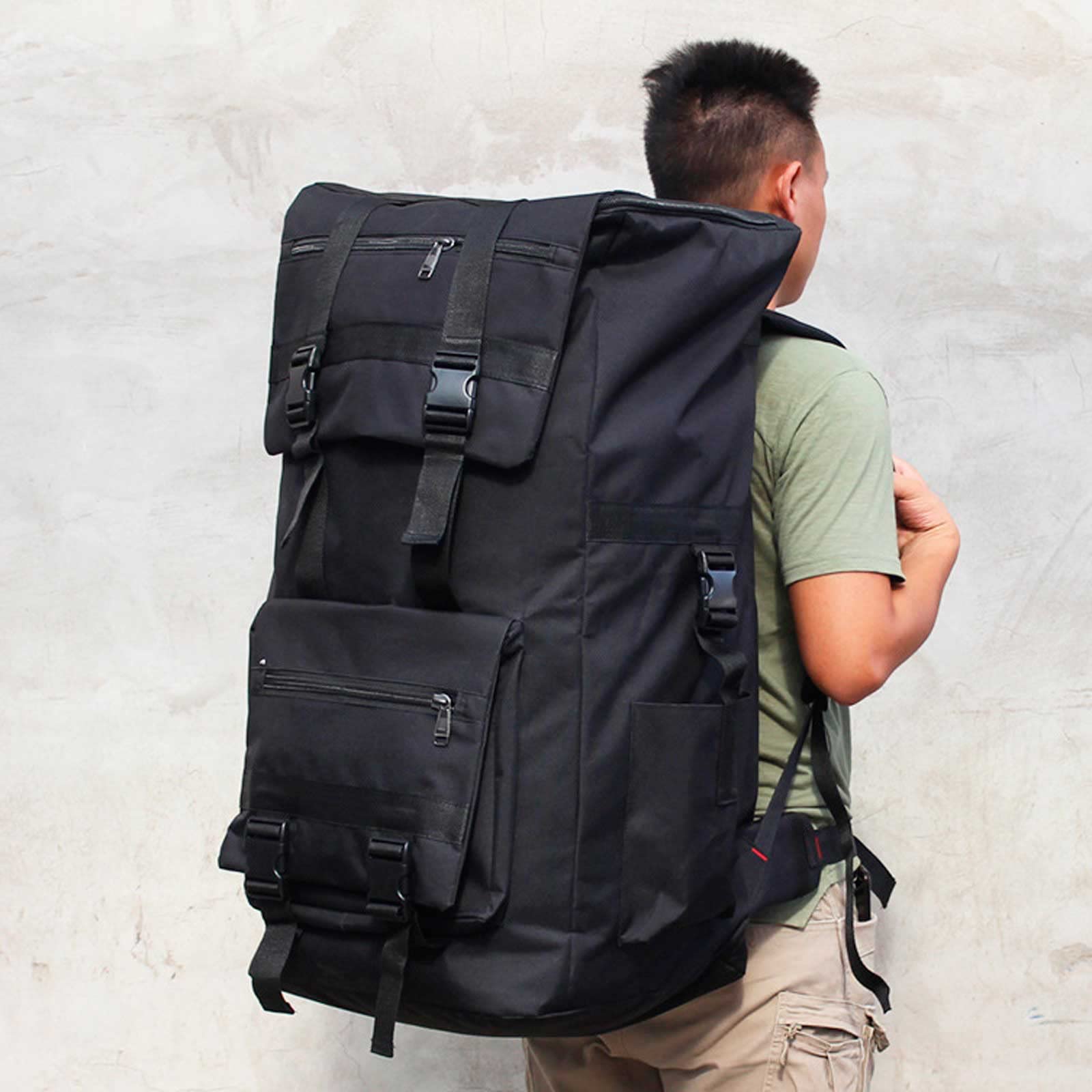 MJJLT Outdoor Backpack,Hiking Backpack 120L Breathable Lightweight Waterproof For Men Women Multi-functional Hang System Large Rucksack For Outdoor Mountaineering Trekking Camping Travel Backpack