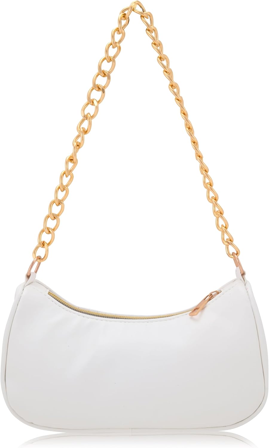 Disney Minnie Mouse Hobo Bag for Women & Girls | White Quilted Handbag with Gold Studs & Chain Strap | PU Leather Shoulder Bag, Fashion Tote, Everyday Purse - Image 4