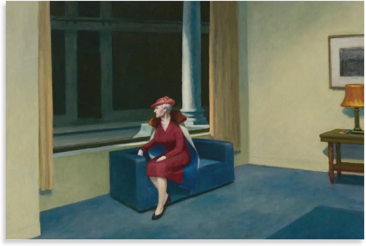 Matvsd Kohecs Edward Hopper Figures Poster Farmhouse Canvas Wall Art Edward Hopper Prints Vintage Painting for Home Wall Decor Picture 30x45cm No Frame
