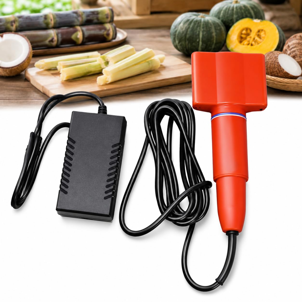 TsoLay Automatic Sugarcane Scraping Machine, Electric Sugarcane Peeler, Efficient and Fast Tare Removal, Without Damage, Pure Copper Motor for Quickly Peeling Bamboo Shoots, Pumpkin, Taro