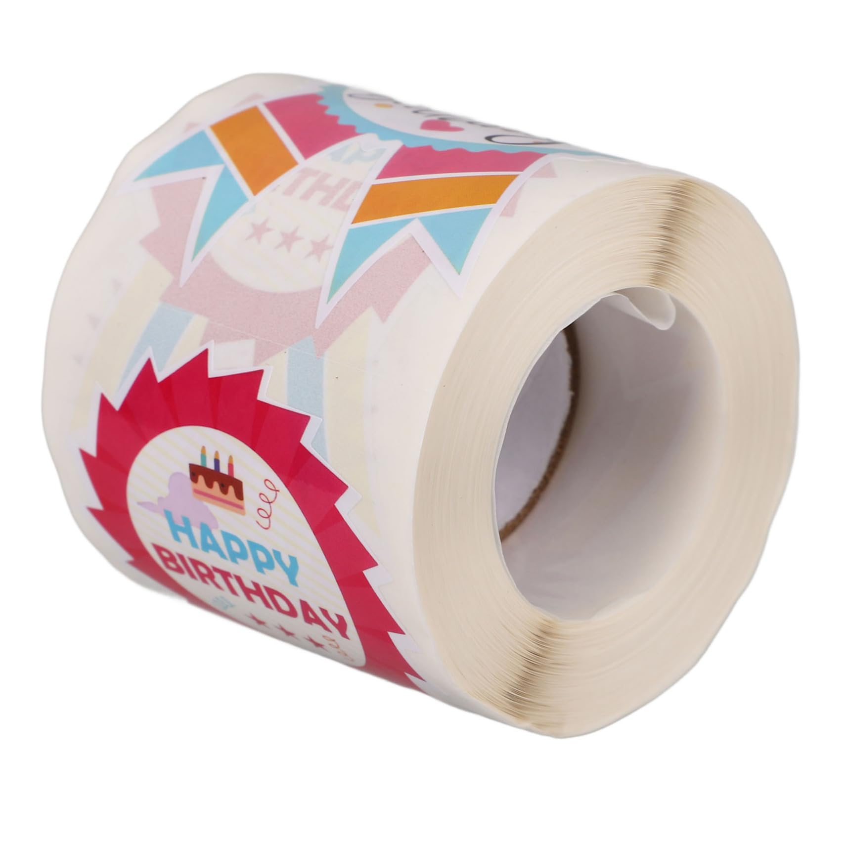 NUOBESTY 4rotoli Etichette Adesive Compleanno Stickers Decorativi Per Compleanno e Decorazioni Multi- Facile Applicare Etichette Autoadesive