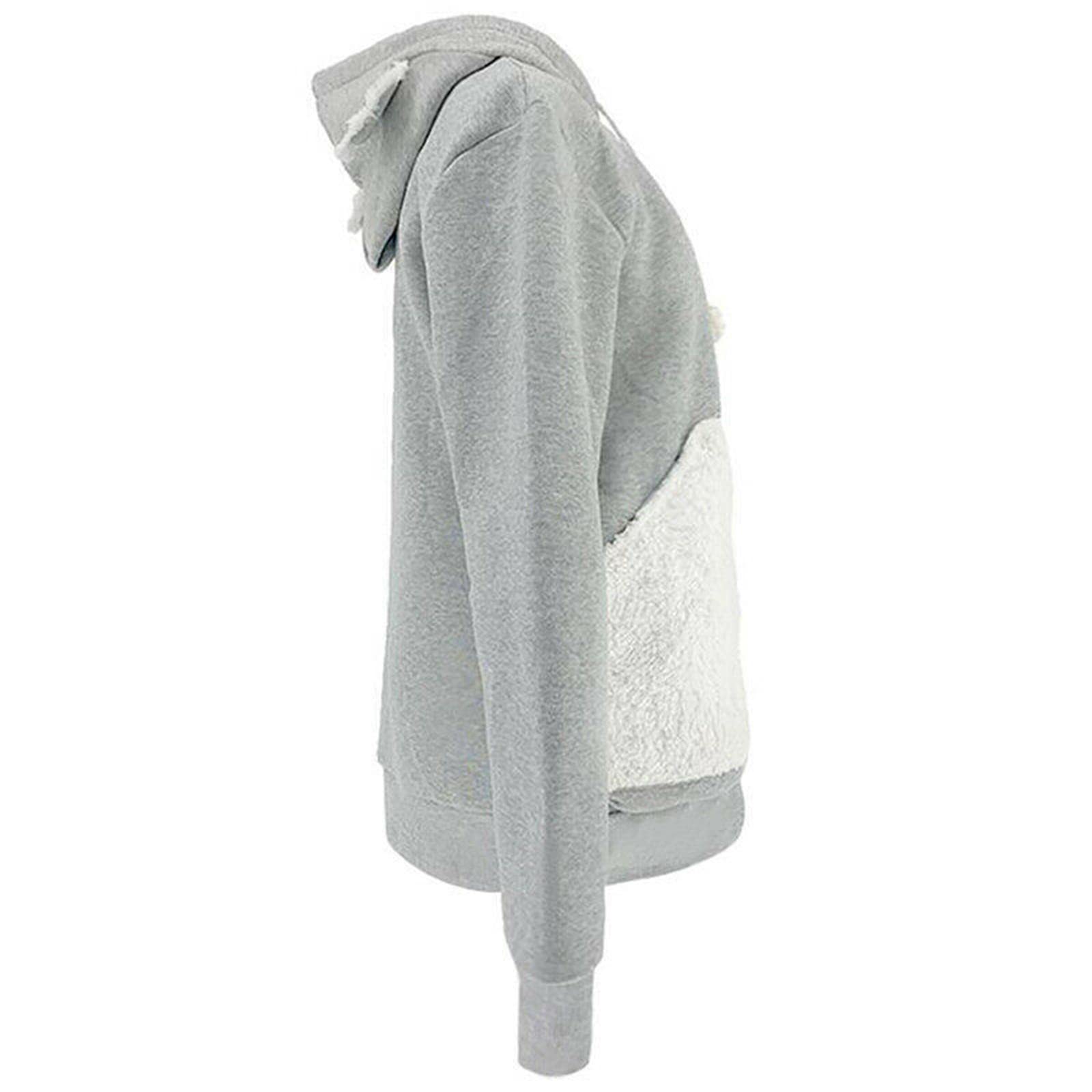 Cat Hoodies Sweatshirt Damen Pullover mit Großer Tasche Cartoon Tierpullover Langarm Freizeit Kapuzenpullover Aus Stoff für Outdoor Reisen Sport Zuhau