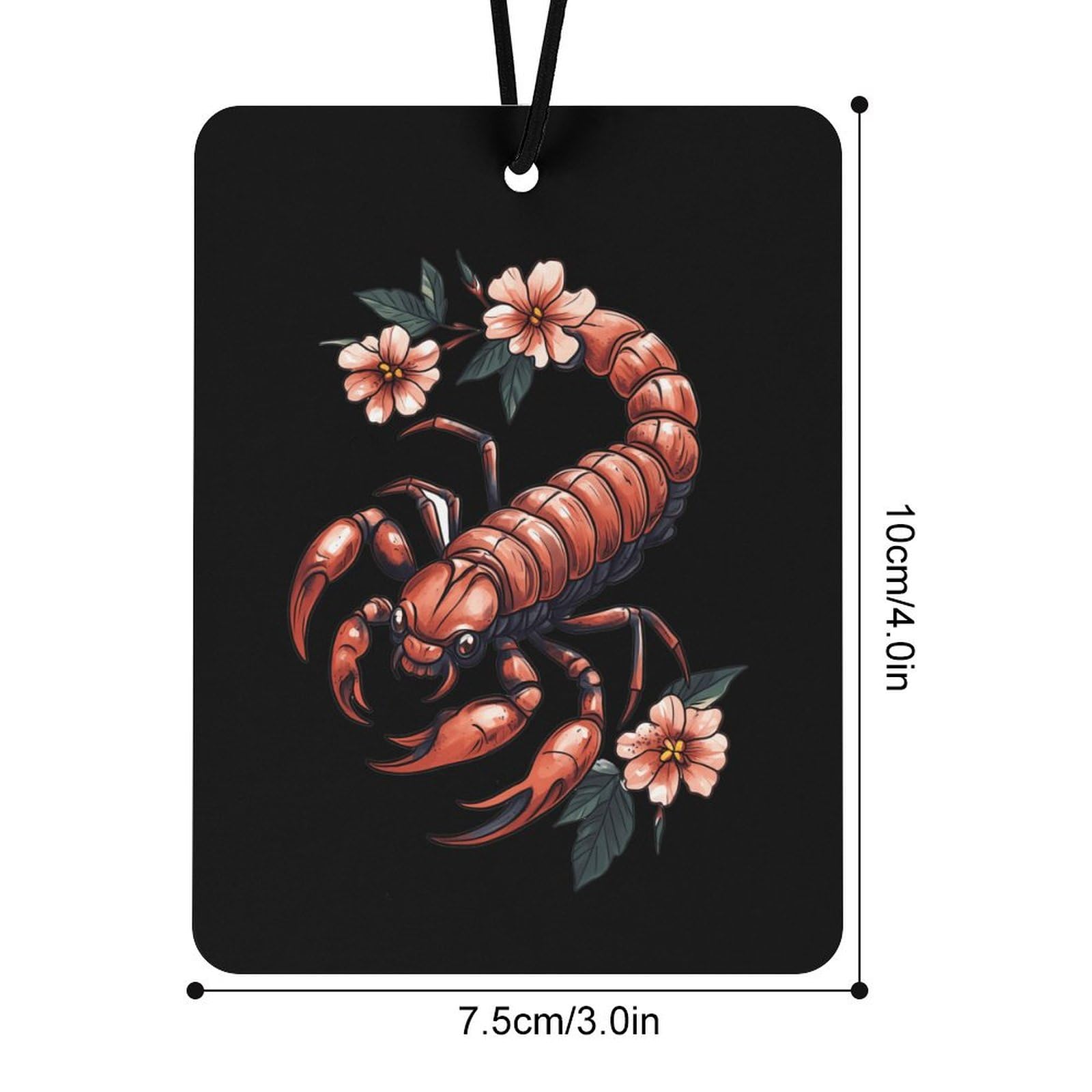 Tattoo Scorpion Car Air Freshener Hanging Aromatherapy Tablets for Car Accessories Square