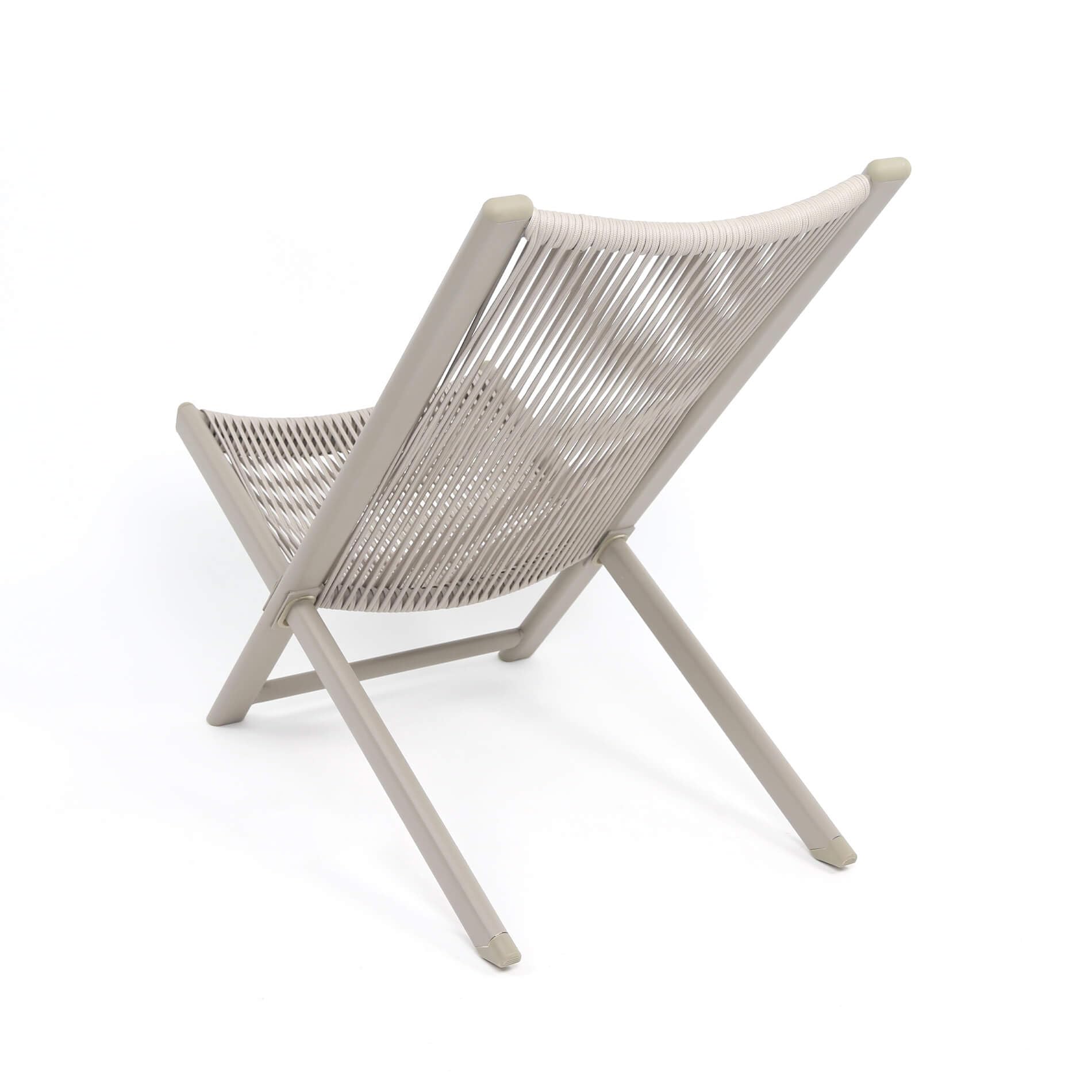 Rebecca Mobili Juego de 2 tumbonas de jardín, asientos de exterior, gris pardo, acero poliratán, diseño moderno, montaje empotrado, para balcón, camping – Medidas 79 x 48 x 90 cm – Art. RE7181