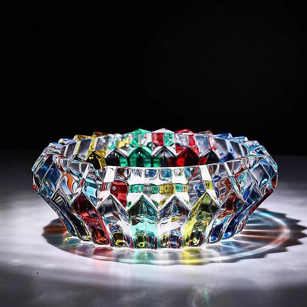 MAGCOLOR Colorful Crystal decorative bowl for kitchen and indoor,Home Office Tabletop Beautiful Decoration Craft-5.5 inch.