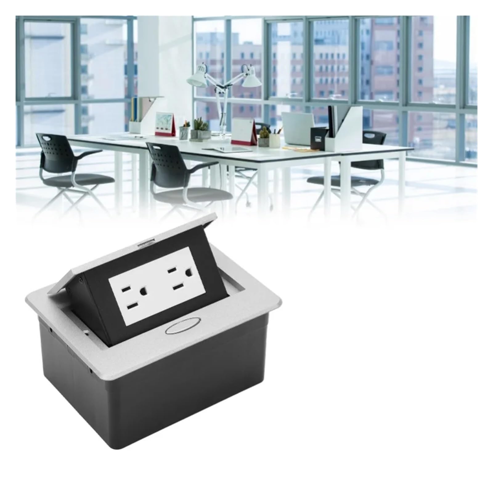 Prise de bureau, multiprise dissimulée, boîte connexion Table, 2 prises