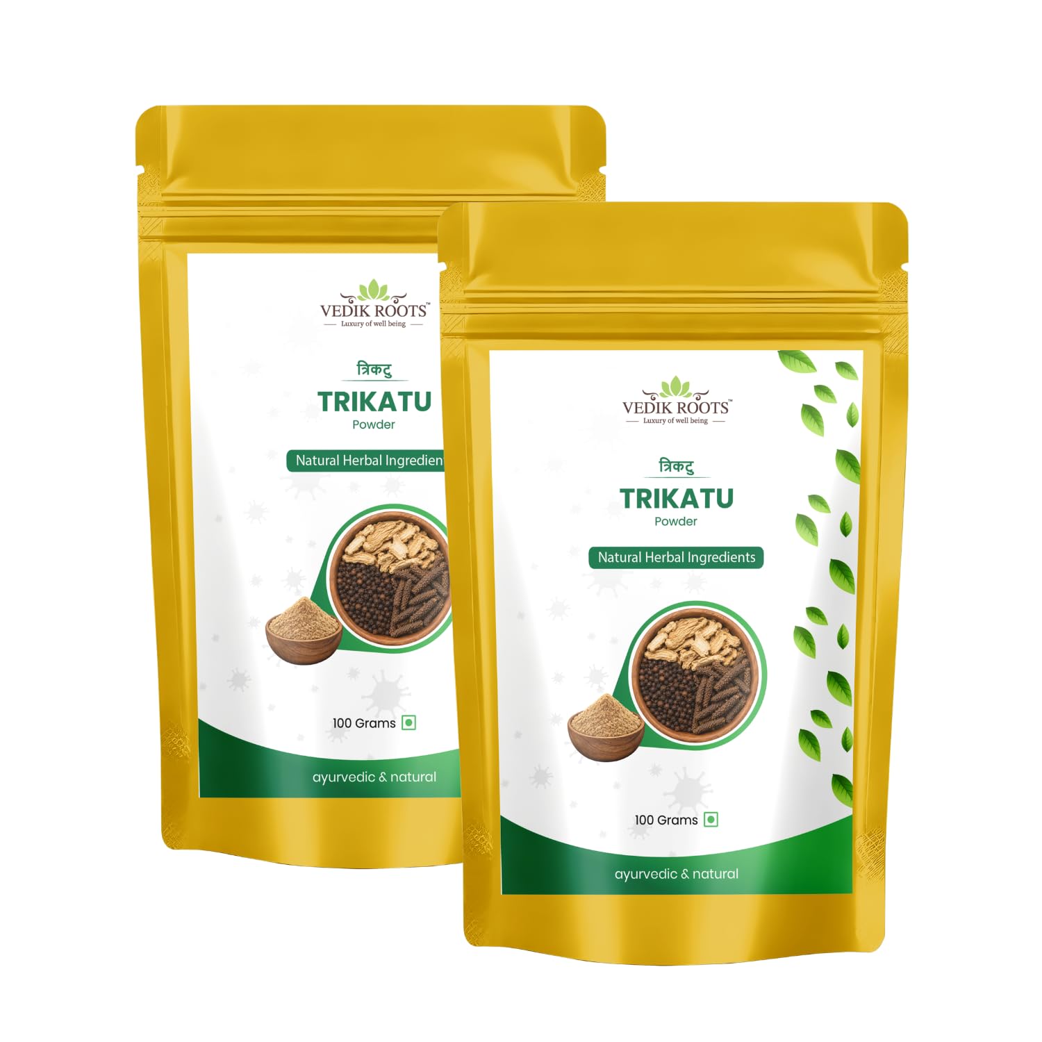 Trikatu Powder (Thirikadugam Churnam) 100g | Ginger, Black Pepper & Long Pepper Blend | Supports Digestion & Immunity | Natural, Non-GMO, Preservative Free - Pack of 03 — Amazon image 10