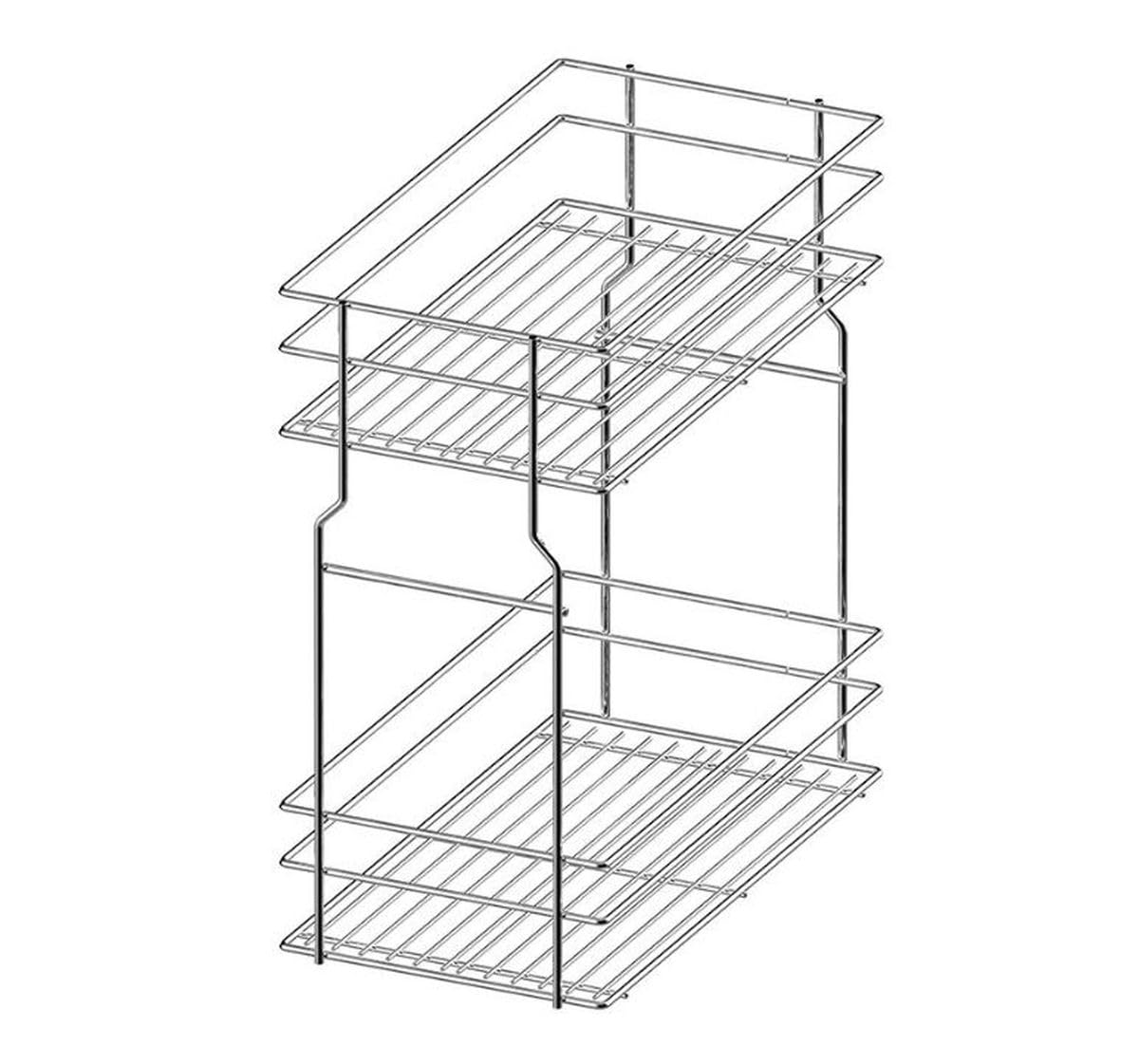Rejs Chrome Pull Out Kitchen Basket Storage Self/Soft Close 300 400 500 600Mm Variant Multi (600Mm Hettich, )